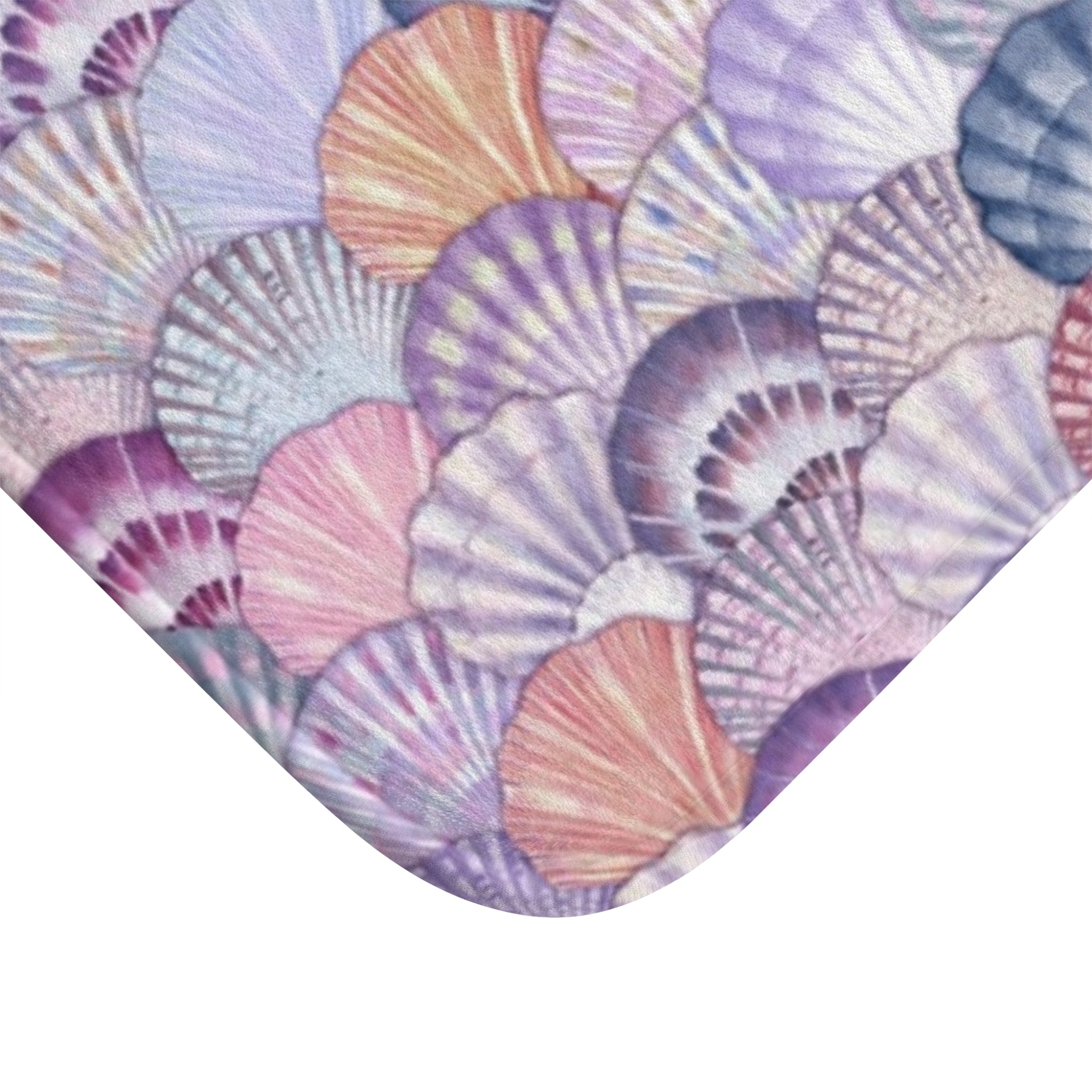Pastel Shell Bath Mat - Coastal Decor, Bathroom Accessory, Seashell Bath Rug, Ocean-Themed Gift, Beach House Decor