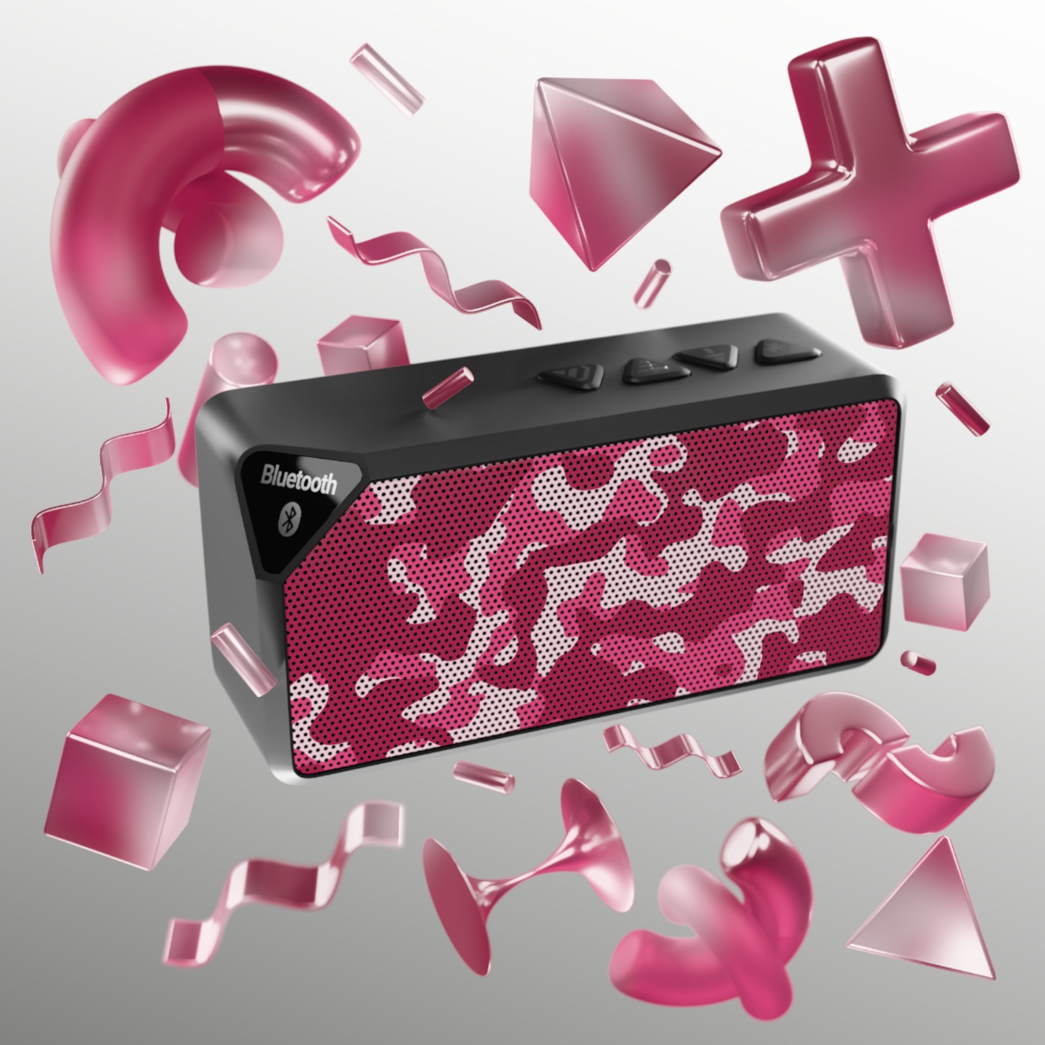 Camouflage Bluetooth Speaker, Portable Speaker, Outdoor Music, Wireless Party Speaker, Gifts for Tech Lovers