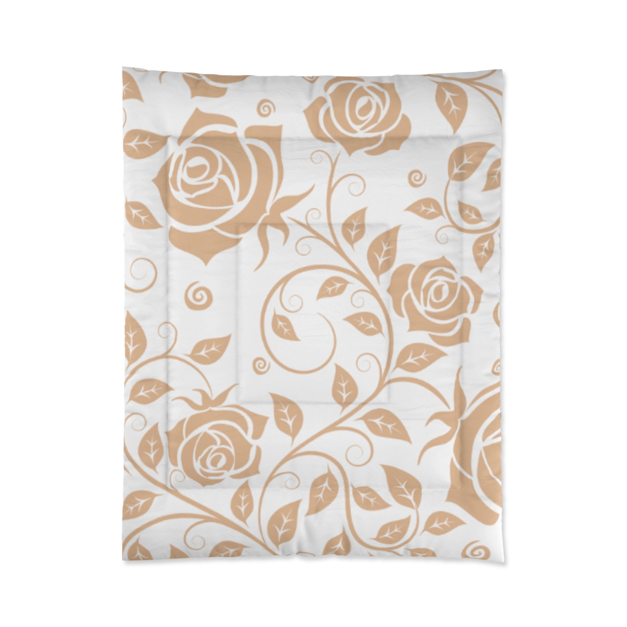 Elegant Floral Comforter for Cozy Bedrooms, Rose Pattern Blanket, Home Décor, Bedding Set, Cozy Gift for Her