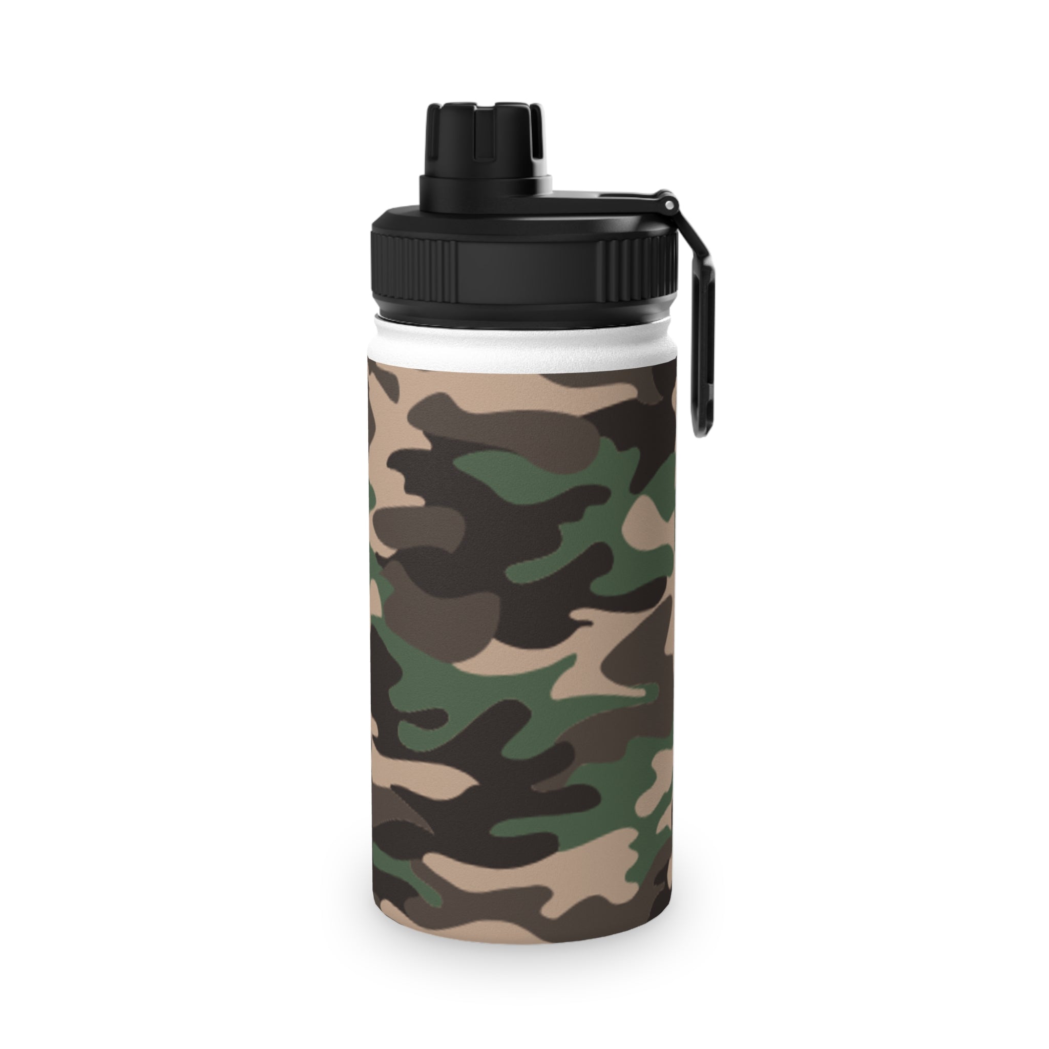 Camo Stainless Steel Water Bottle - Durable, Sporty Hydration, Travel Friendly, Outdoor Adventures, Fitness, Gifts
