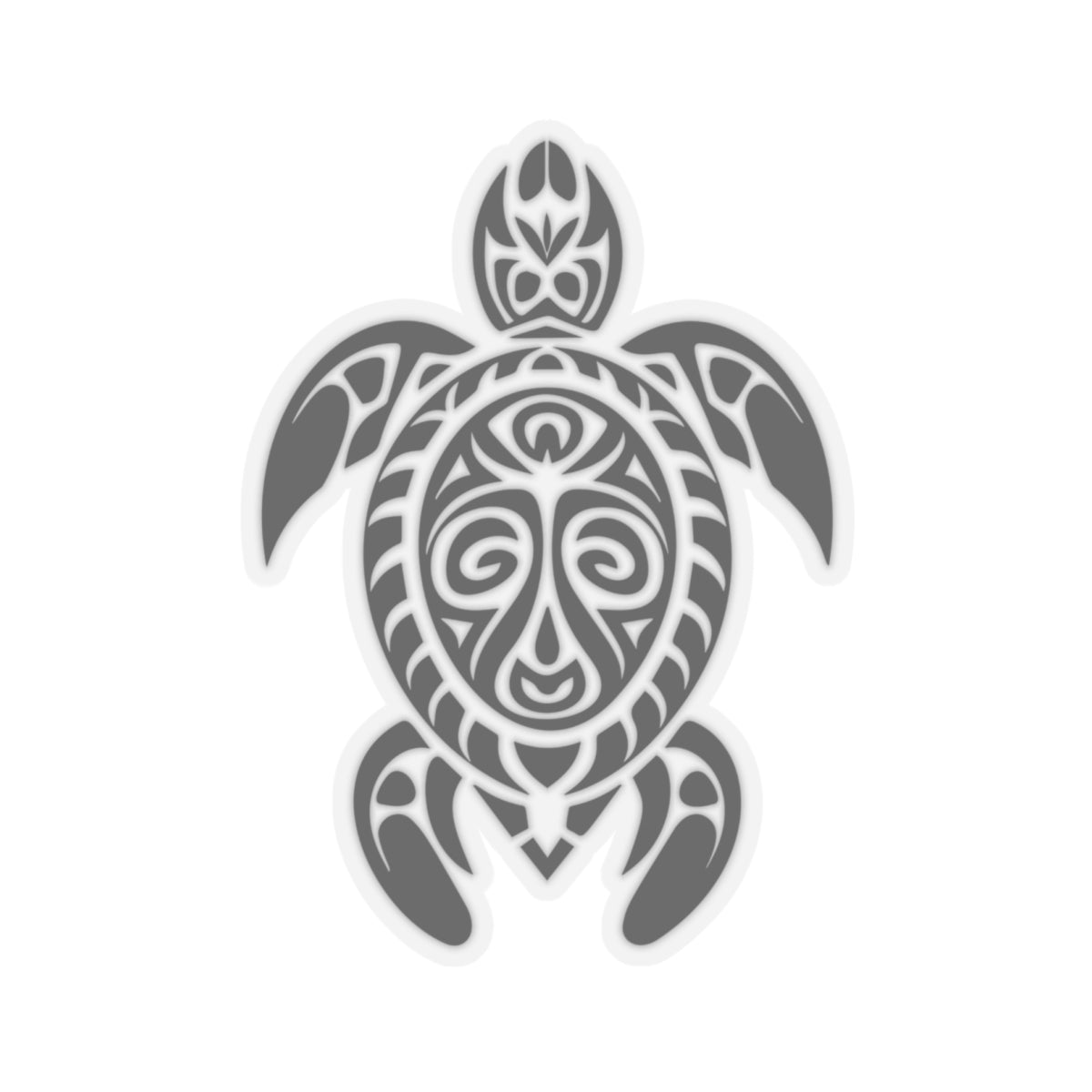 Ocean-Inspired Kiss-Cut Stickers, Tribal Turtle Art, Laptop Decals, Nature Lover Gift, Beach Decor, Water-Resistant Design