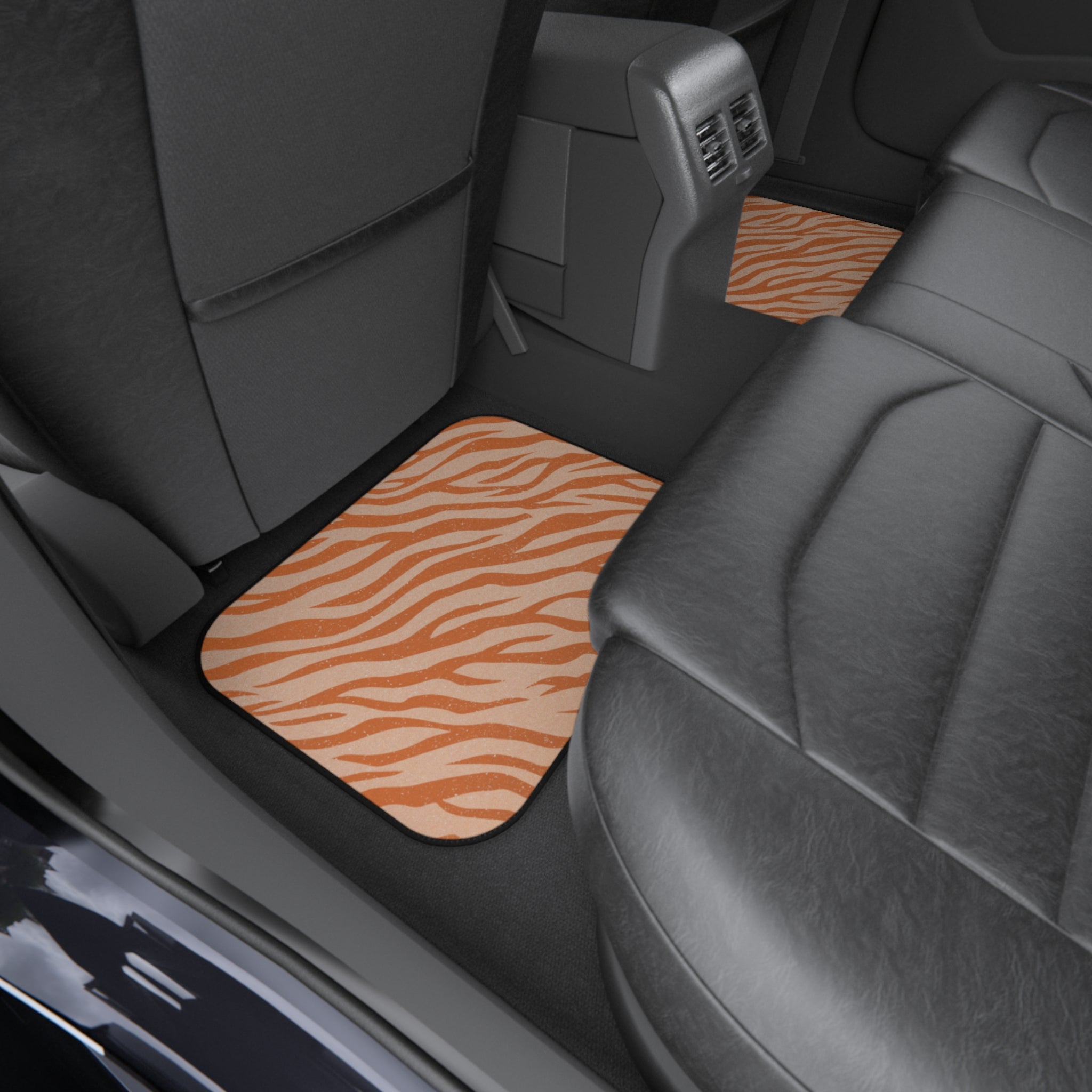 Tropical Tiger Print Car Mats - Set of 4, Animal Print Car Accessories, Unique Car Decor, Stylish Auto Mats, Perfect for Nature Lovers