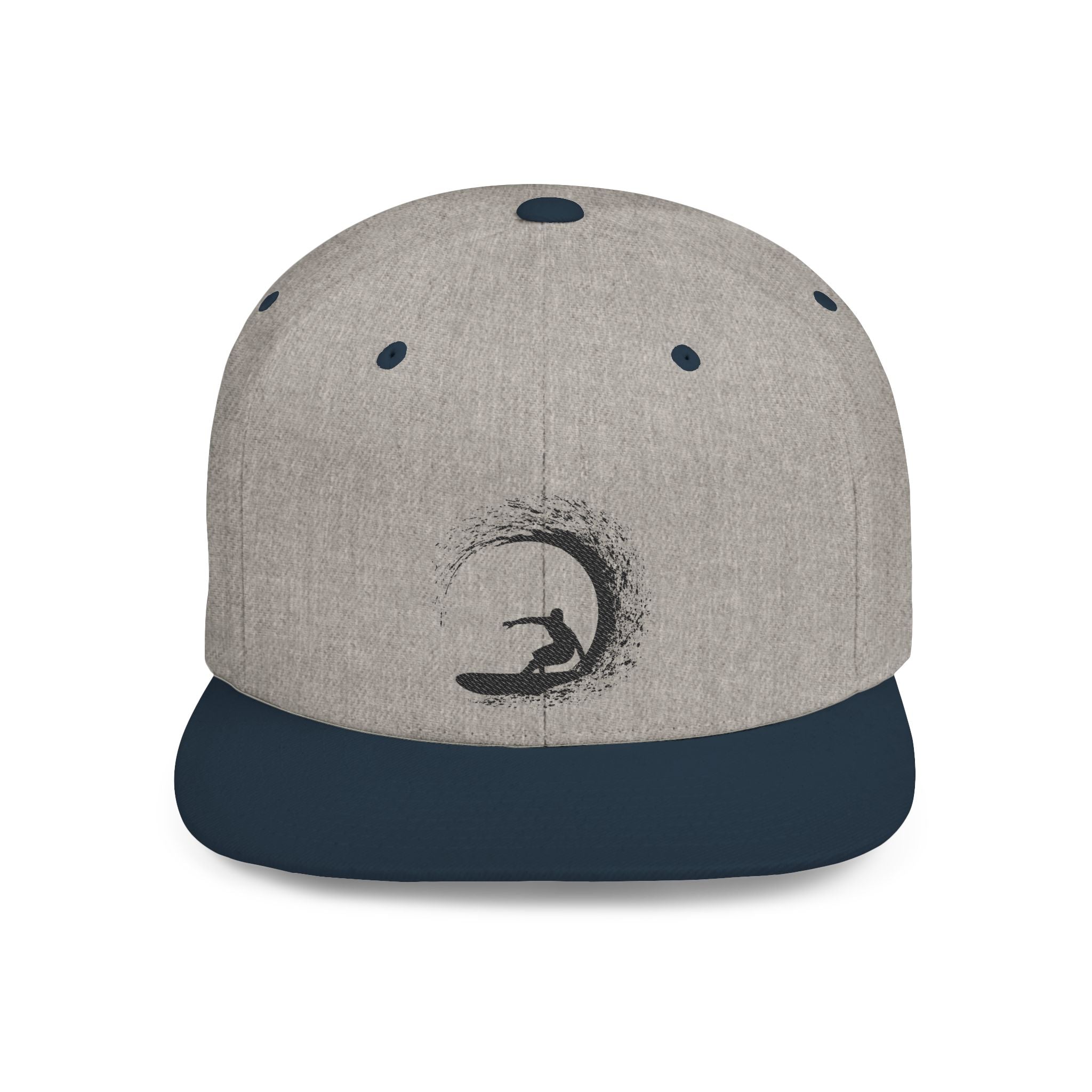 Surfing Flat Bill Snapback Hat, Beachwear Gift, Trendy Hats for Summer, Cool Men's Accessories, Outdoor Adventure Gear