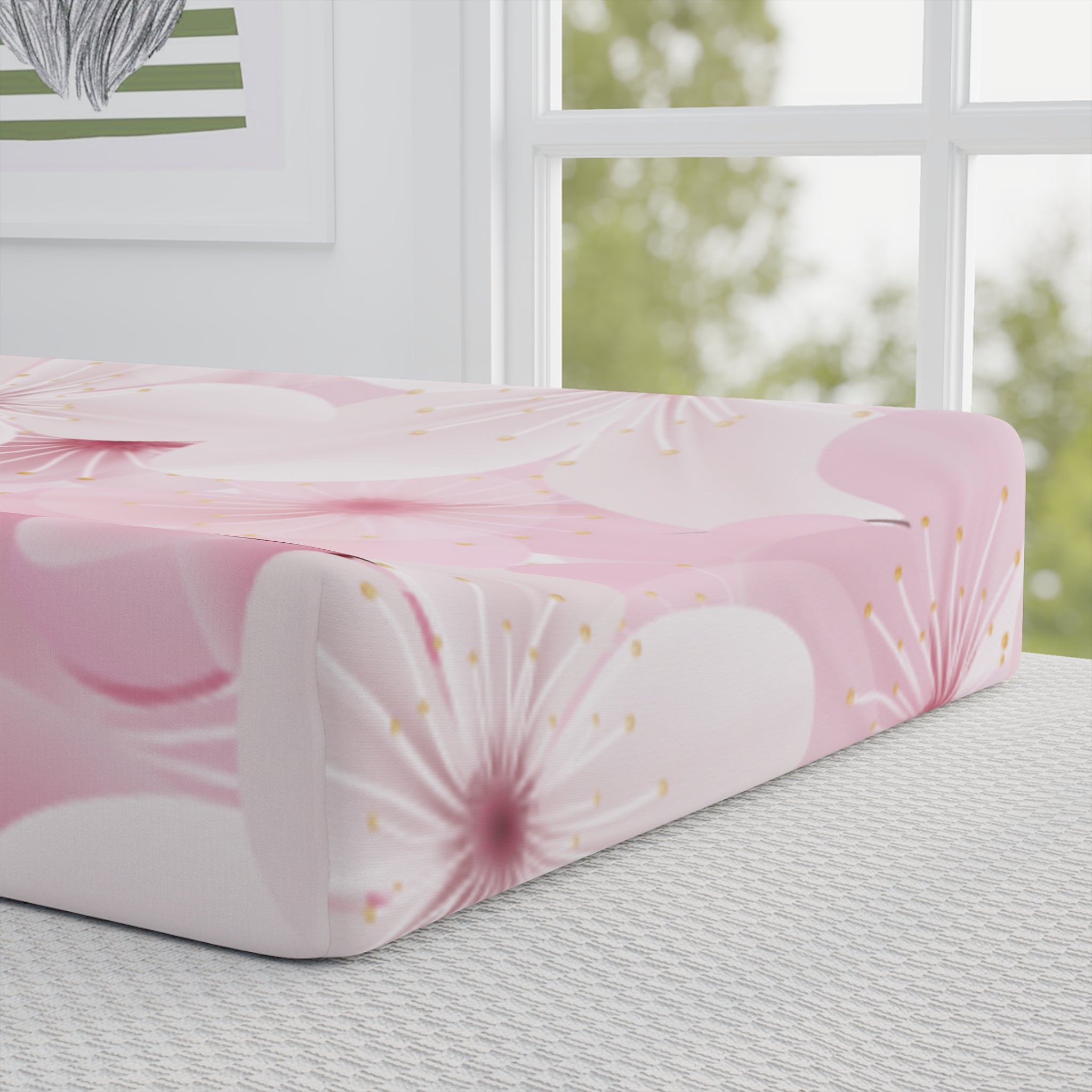 Floral Baby Changing Pad Cover, Soft Nursery Bedding, Perfect for Baby Showers, Floral Design, Infant Essentials, Gender Neutral Décor