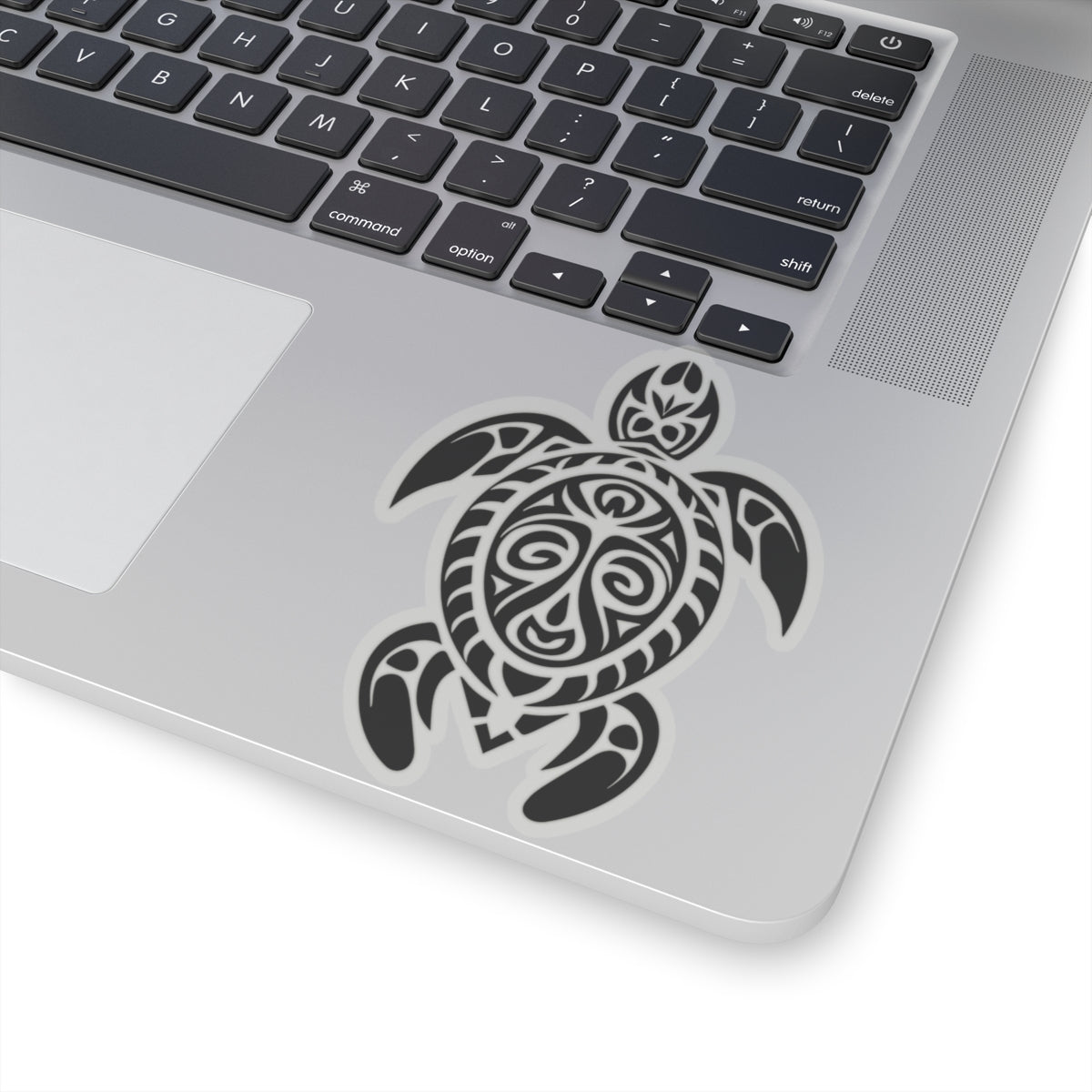 Ocean-Inspired Kiss-Cut Stickers, Tribal Turtle Art, Laptop Decals, Nature Lover Gift, Beach Decor, Water-Resistant Design