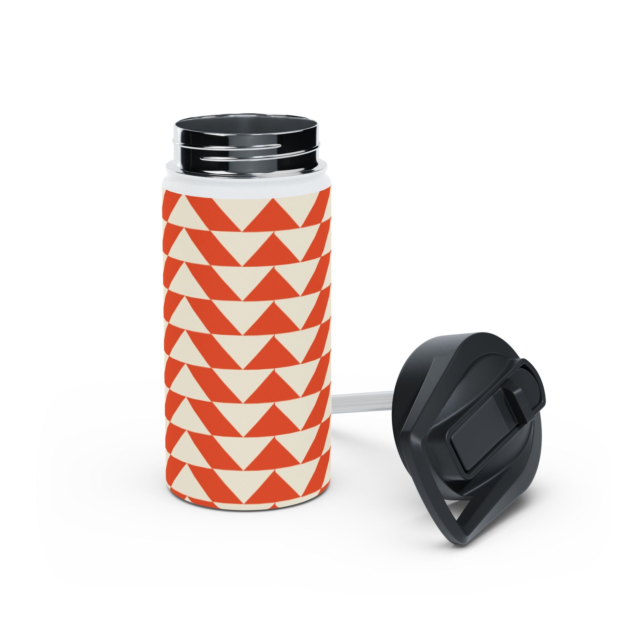 Geometric Motivational Stainless Steel Water Bottle, Hydration Gift, Travel Mug, Reusable Water Container, Eco-Friendly Outdoor Bottle