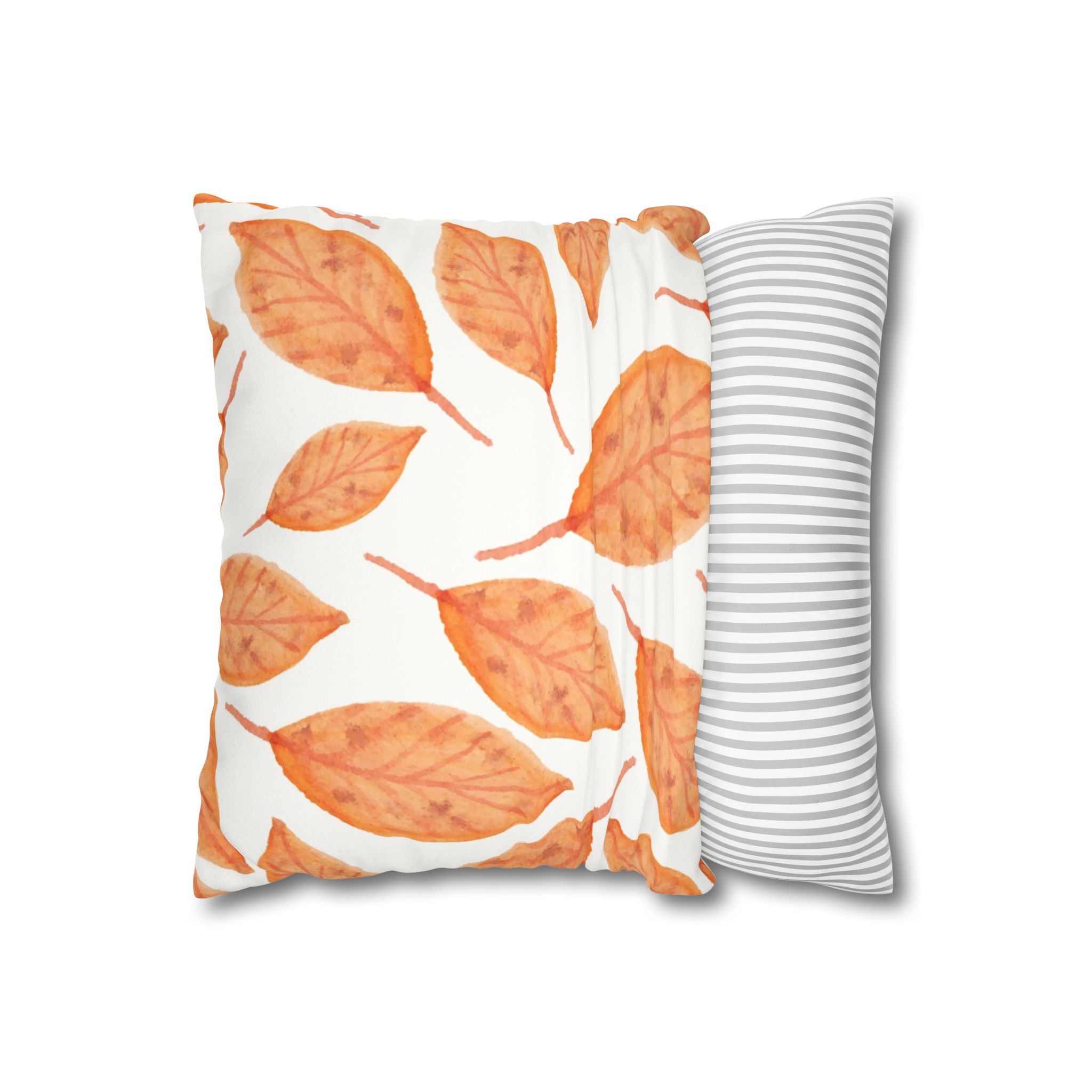 Autumn Leaves Faux Suede Pillowcase, Cozy Home Decor, Fall Cushion Cover, Rustic Living, Seasonal Accent, Thanksgiving Gift