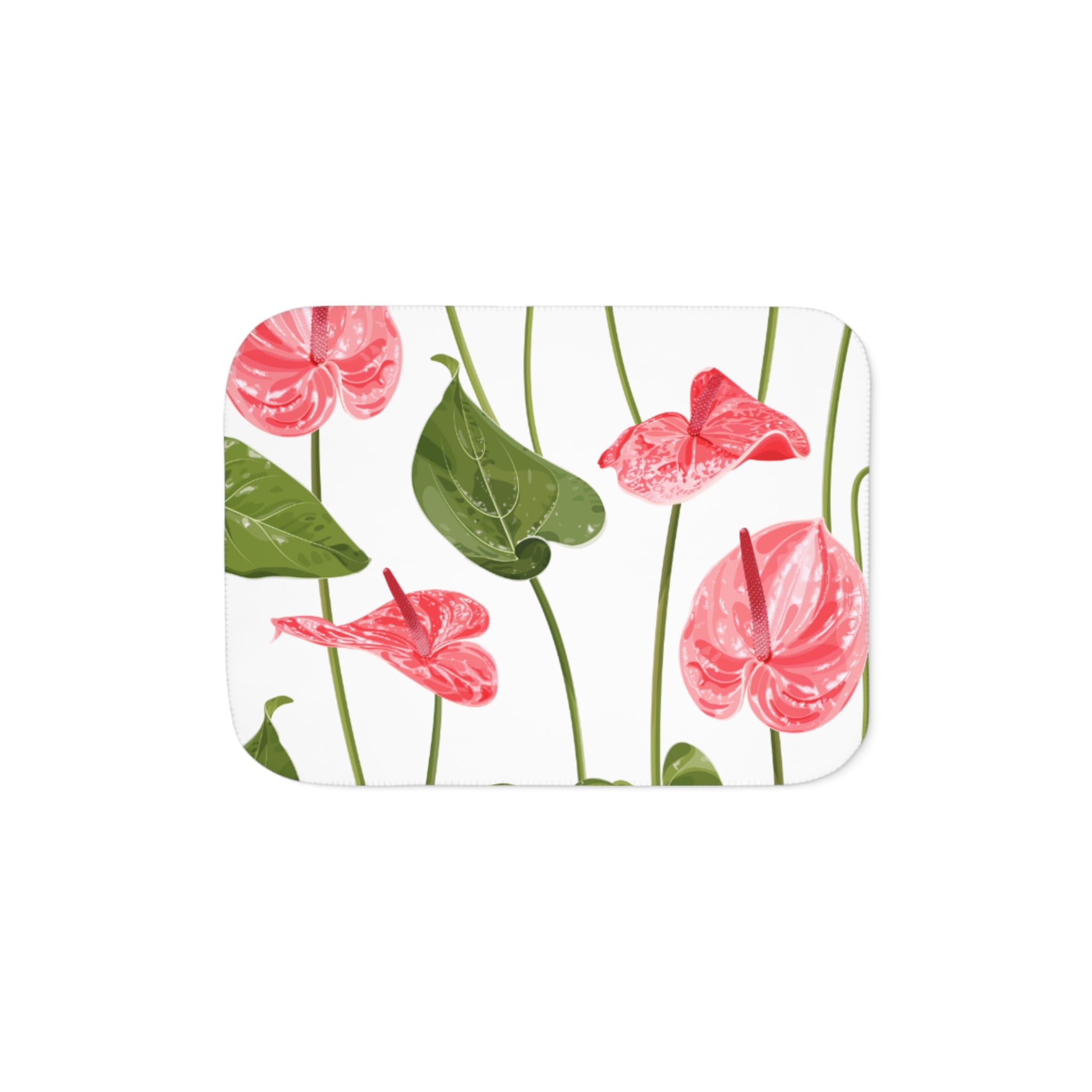 Floral Sherpa Blanket, Cozy Throw for Home, Perfect for Gifting, Floral Home Decor, Ideal for Winter, Living Room Accessory