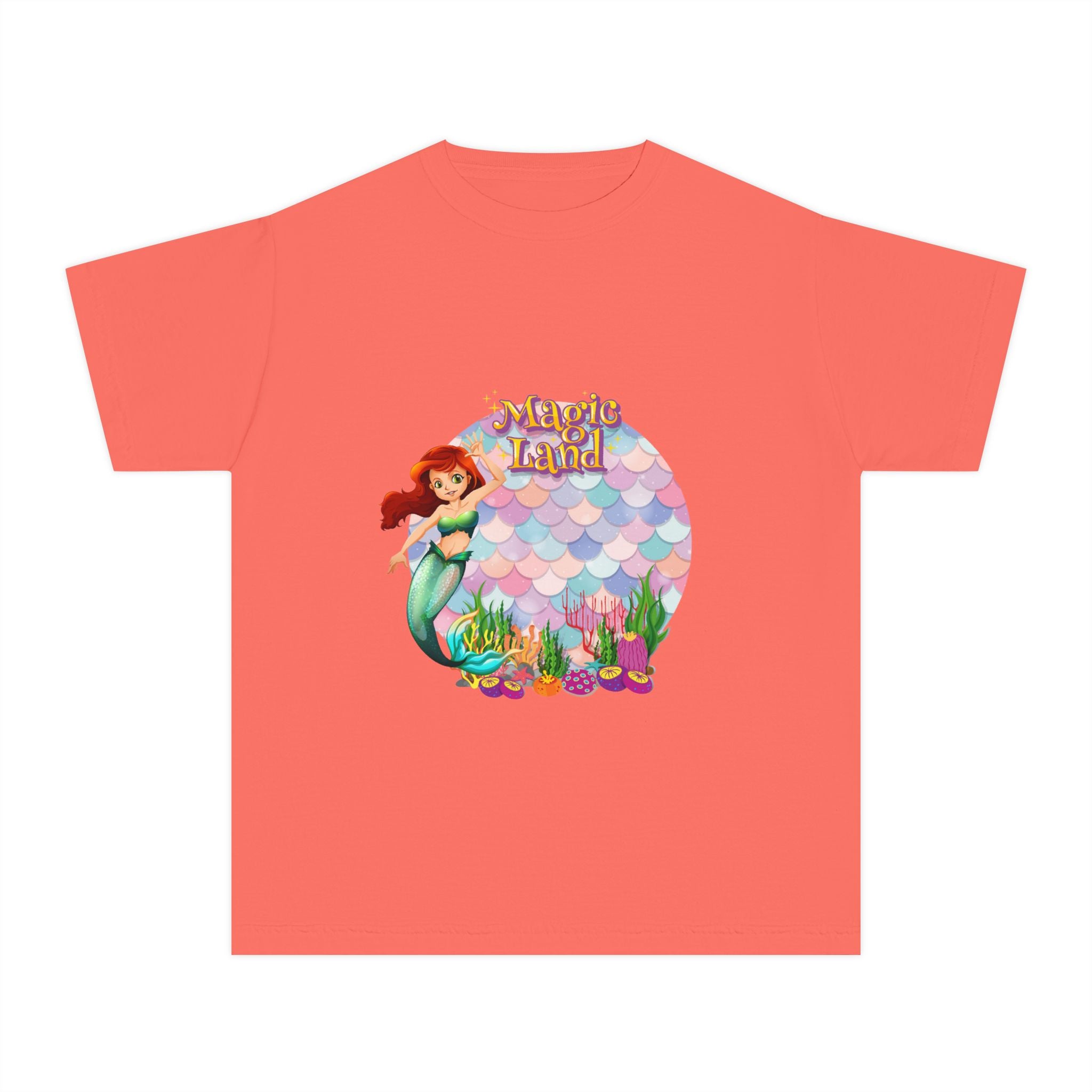 Mermaid Themed Youth Tee - Perfect for Birthdays, Summer Vacations, Beach Days, Parties, and Everyday Wear