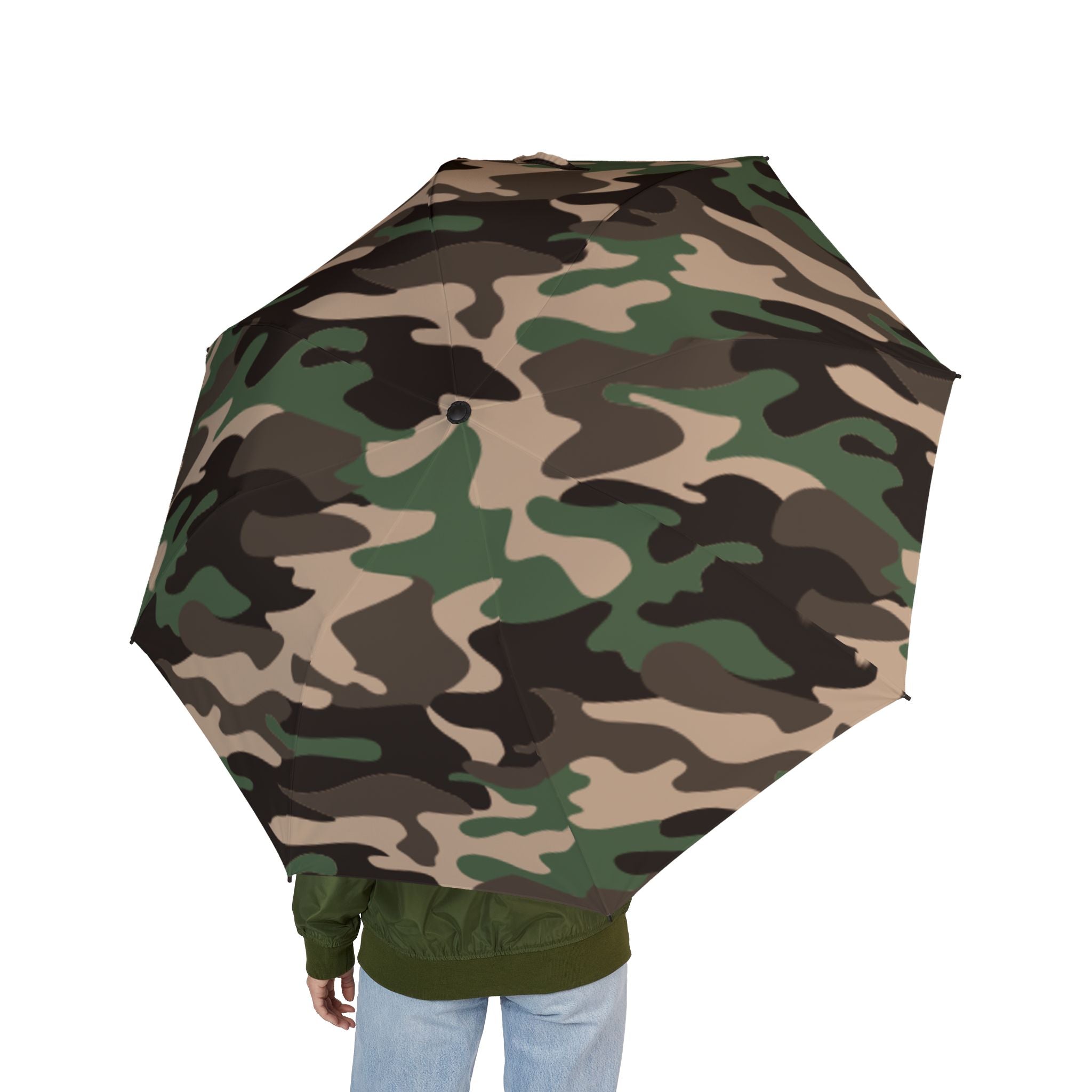 Camouflage Foldable Umbrella, Stylish Rain Gear, Outdoor Accessory, Gift for Adventurers, Portable Sunshade