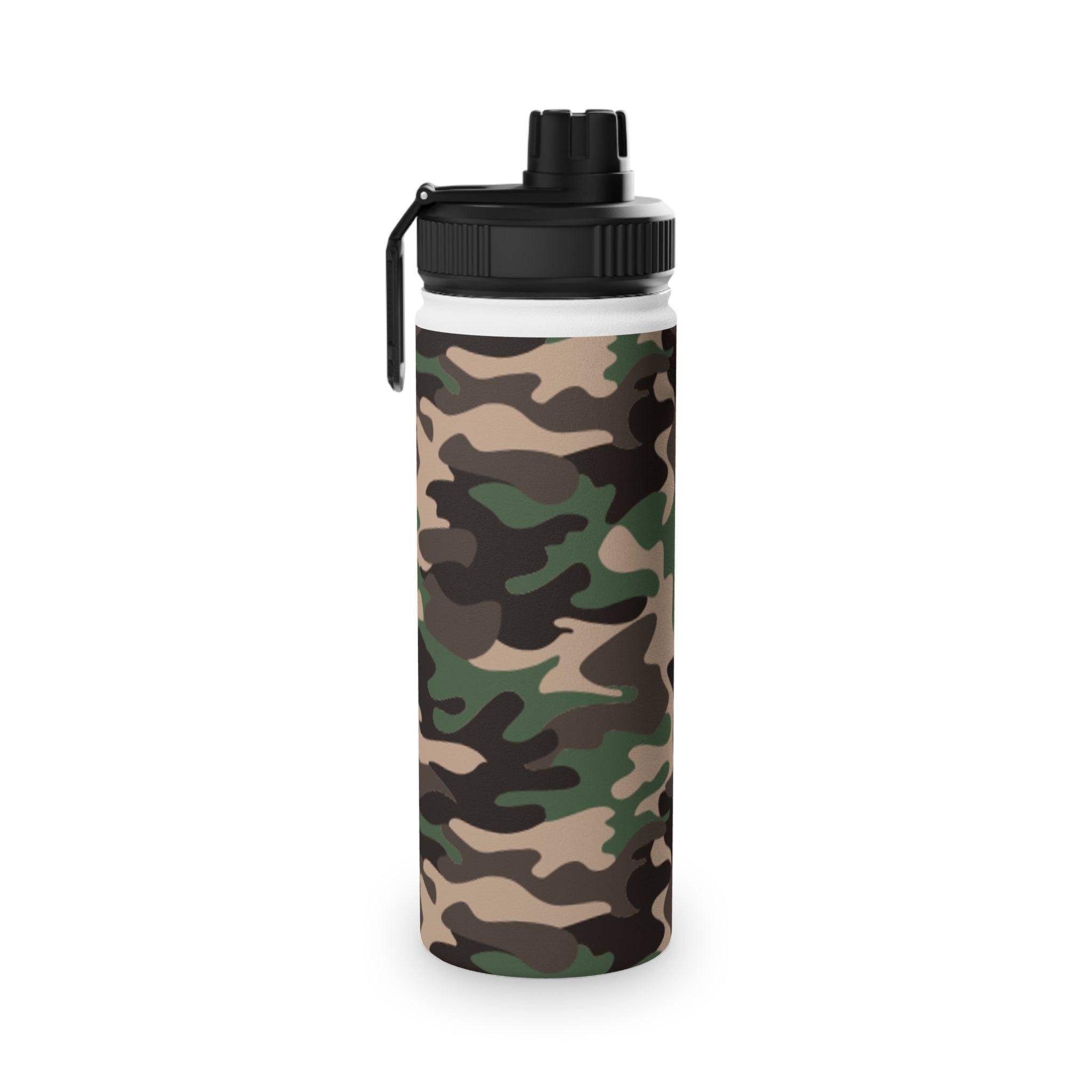 Camo Stainless Steel Water Bottle - Durable, Sporty Hydration, Travel Friendly, Outdoor Adventures, Fitness, Gifts
