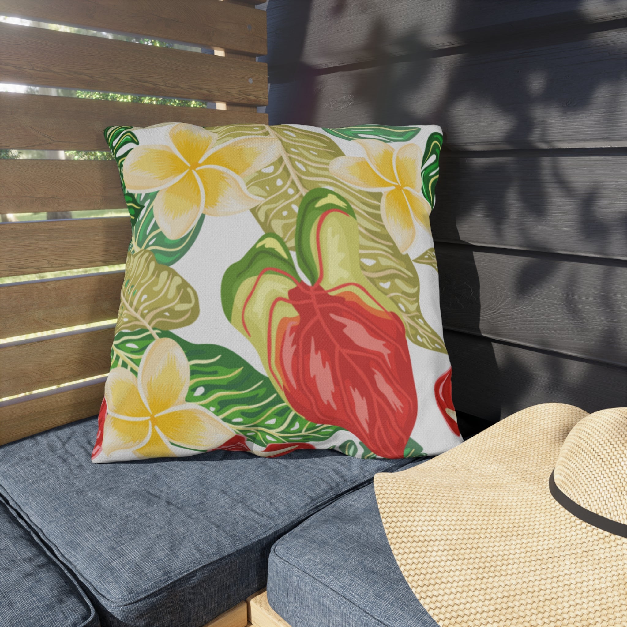 Vibrant Tropical Outdoor Pillows, Garden Decor, Summer Vibes, Patio Cushion, Nature Lover Gift, Outdoor Living Accents