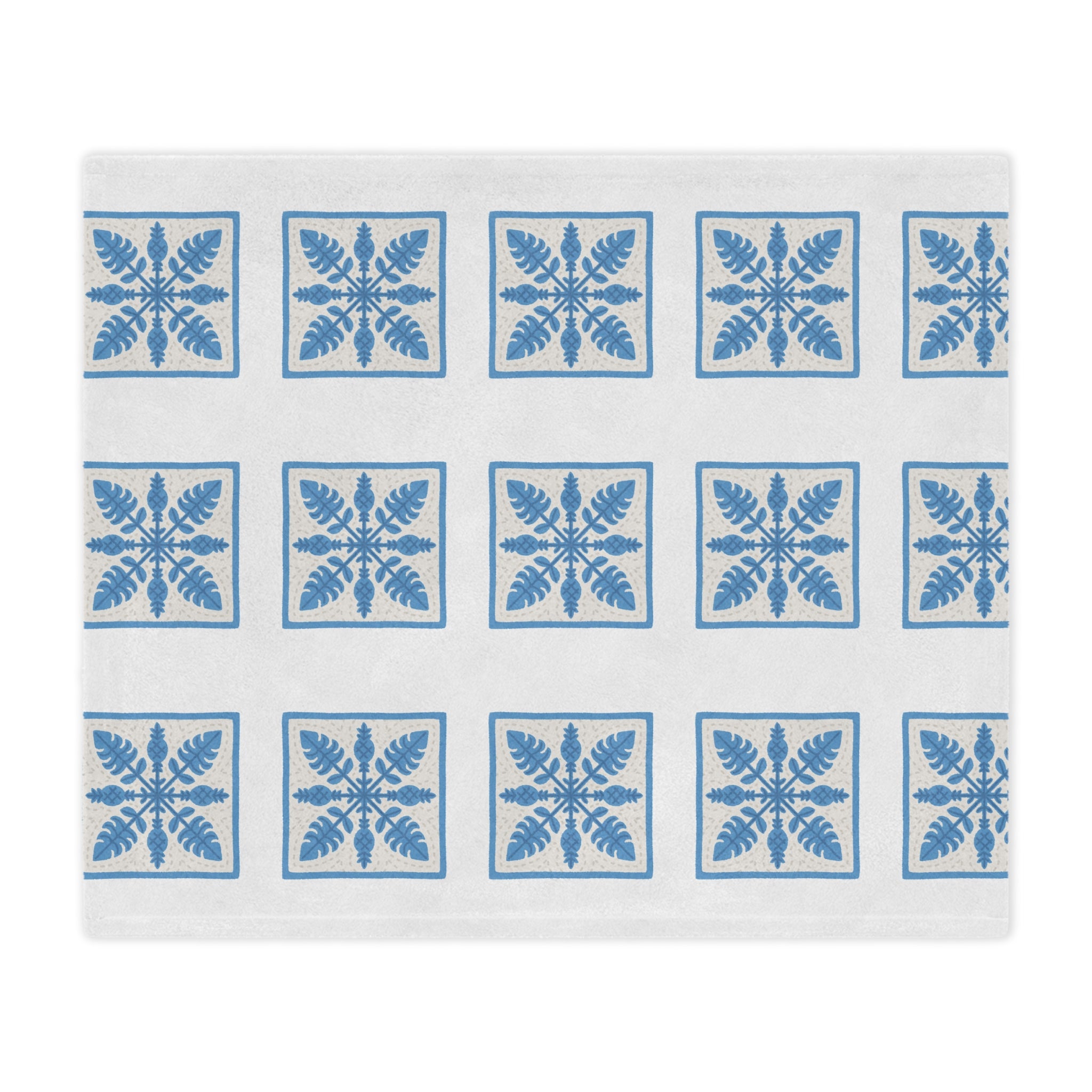 Cozy Winter Minky Blanket, Soft Throw, Holiday Gift, Home Decor, Snuggle Blanket, Nursery Blanket, Blue Floral Design