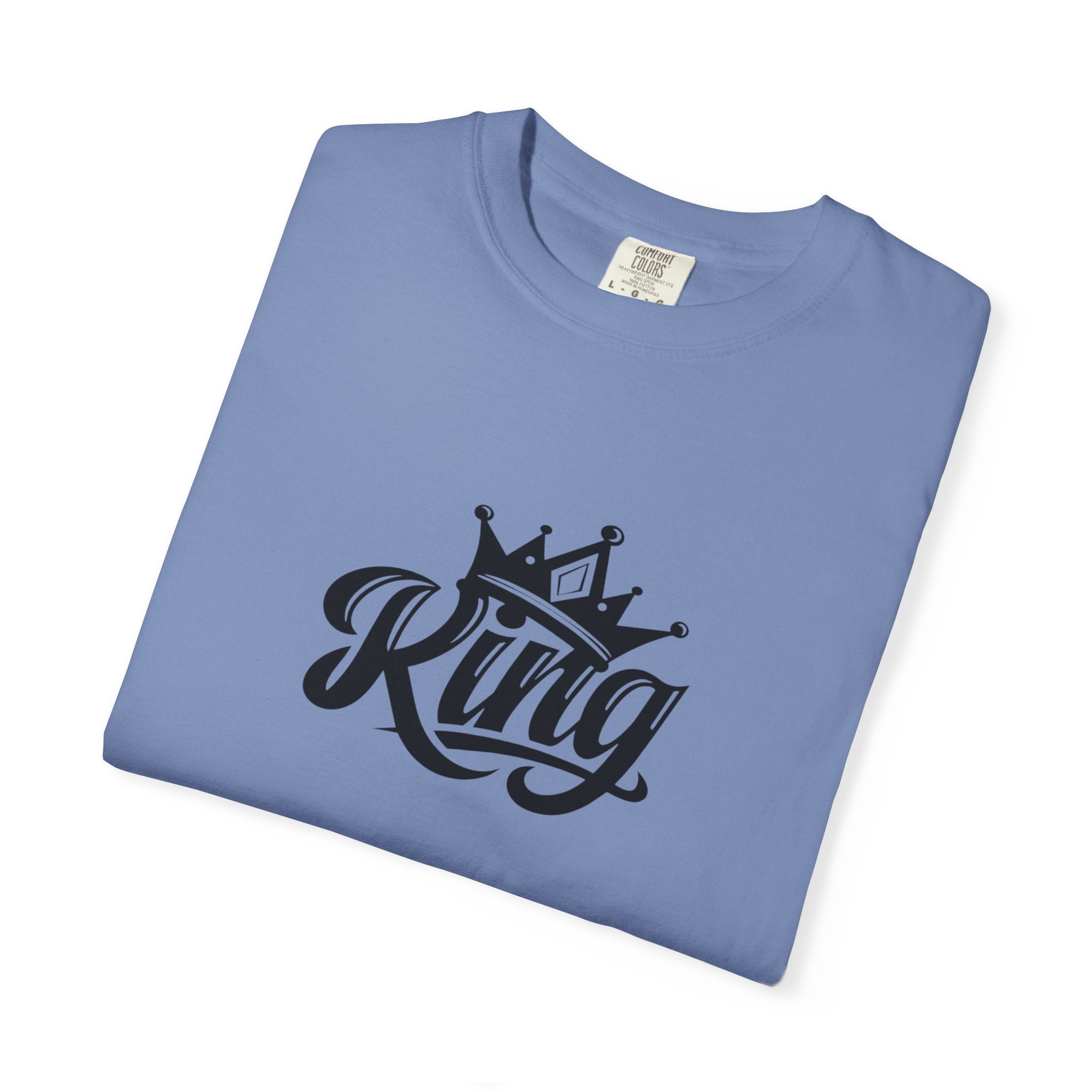 King Crown Garment-Dyed T-Shirt for Men and Women | Unisex Casual Tee, Gift for Dad, Birthday Shirt, Streetwear Style