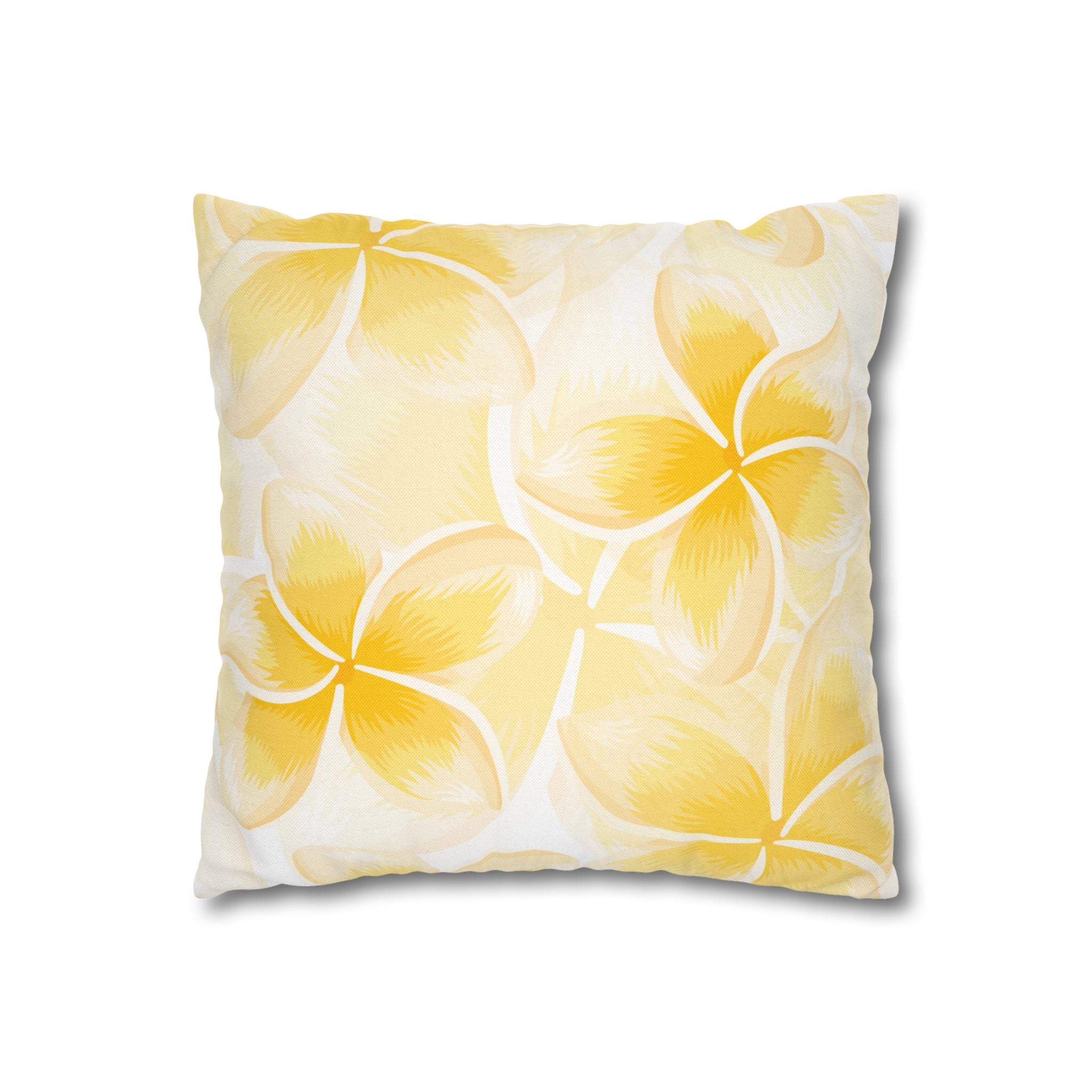 Sunny Floral Pillowcase for Home Decor, Bright Tropical Vibe, Decorative Throw Pillow Case, Gifts for Housewarming, Summer Decor
