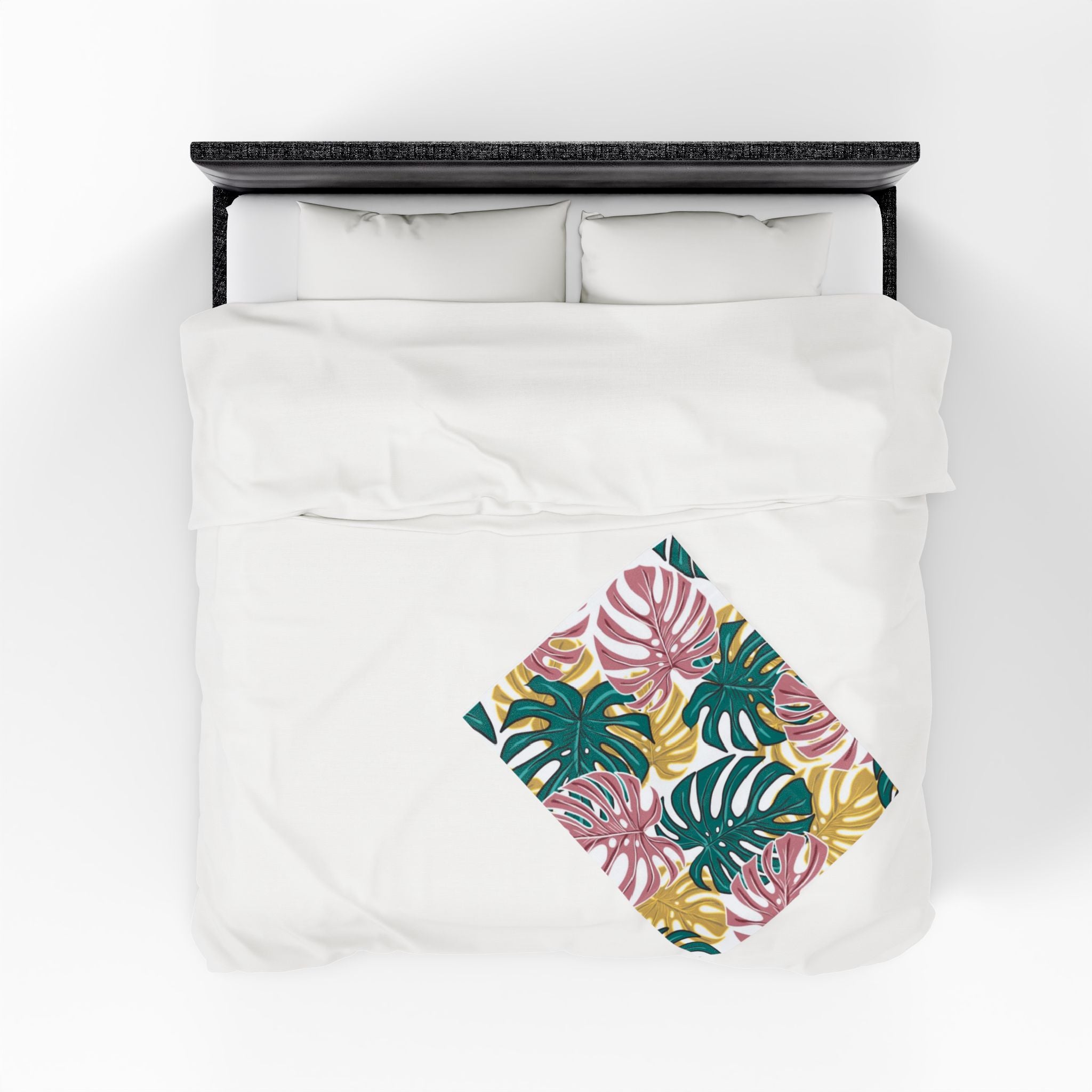 Tropical Velveteen Plush Blanket | Soft & Cozy Throw for Relaxation, Home Decor, Gift, Tropical Vibe, Indoor Comfort, Every Season