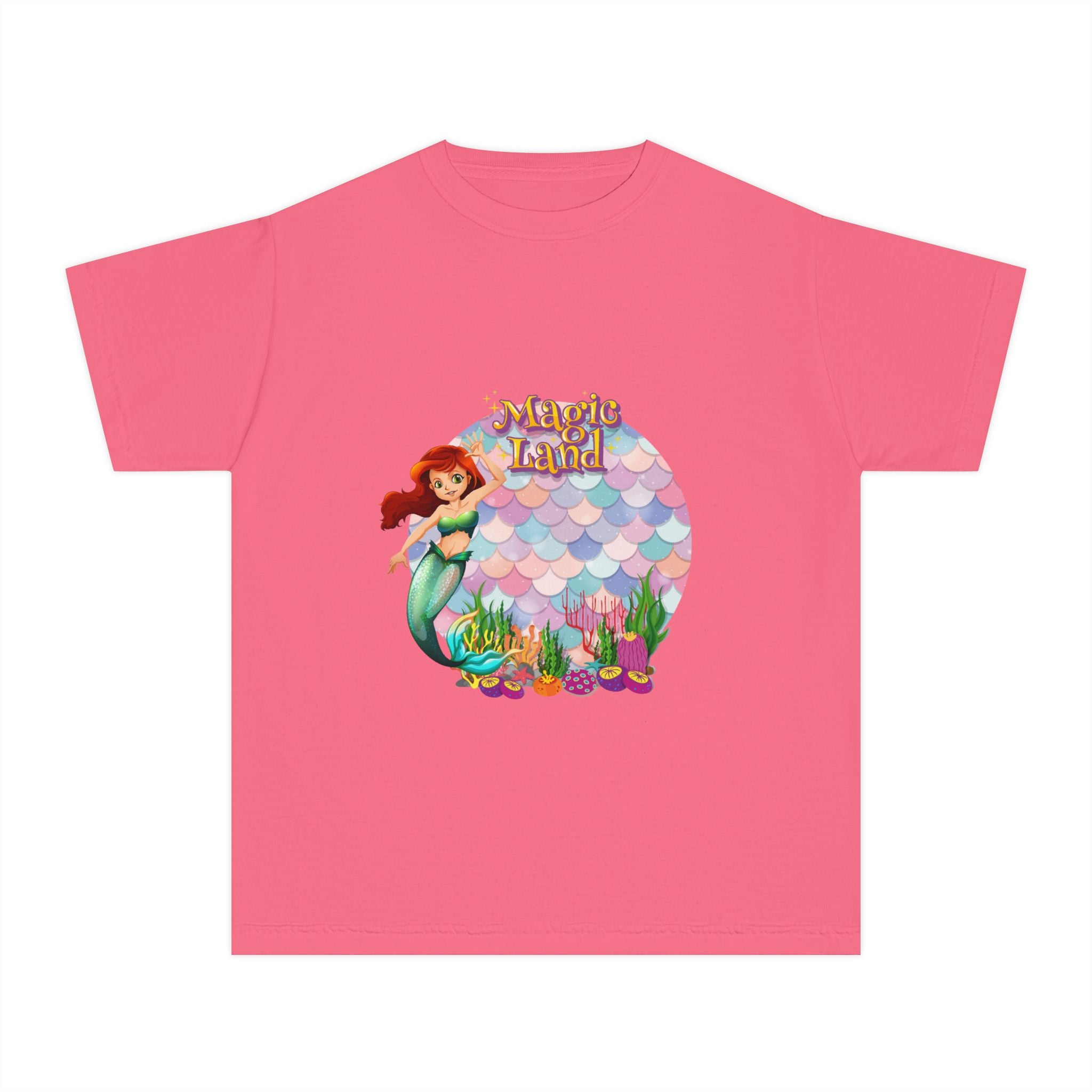 Mermaid Themed Youth Tee - Perfect for Birthdays, Summer Vacations, Beach Days, Parties, and Everyday Wear