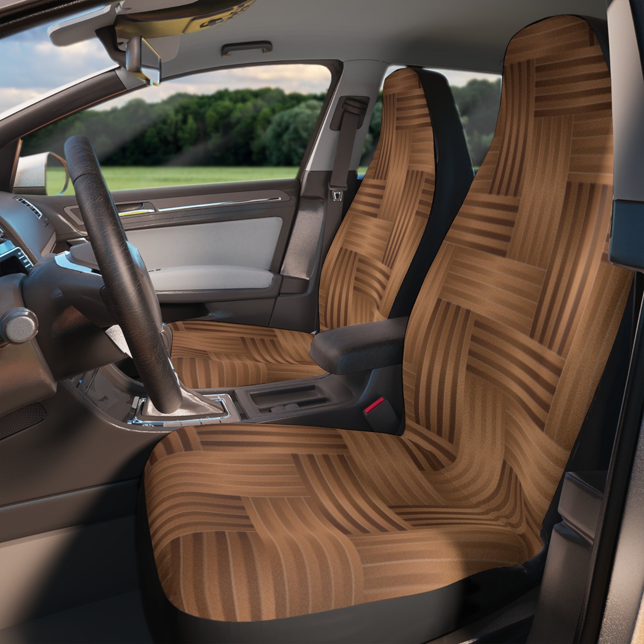Elegant Woven Car Seat Covers for Cozy Car Interiors, Automotive Accessory, Gift for Car Lovers, Unique Car Decor, Car Makeover