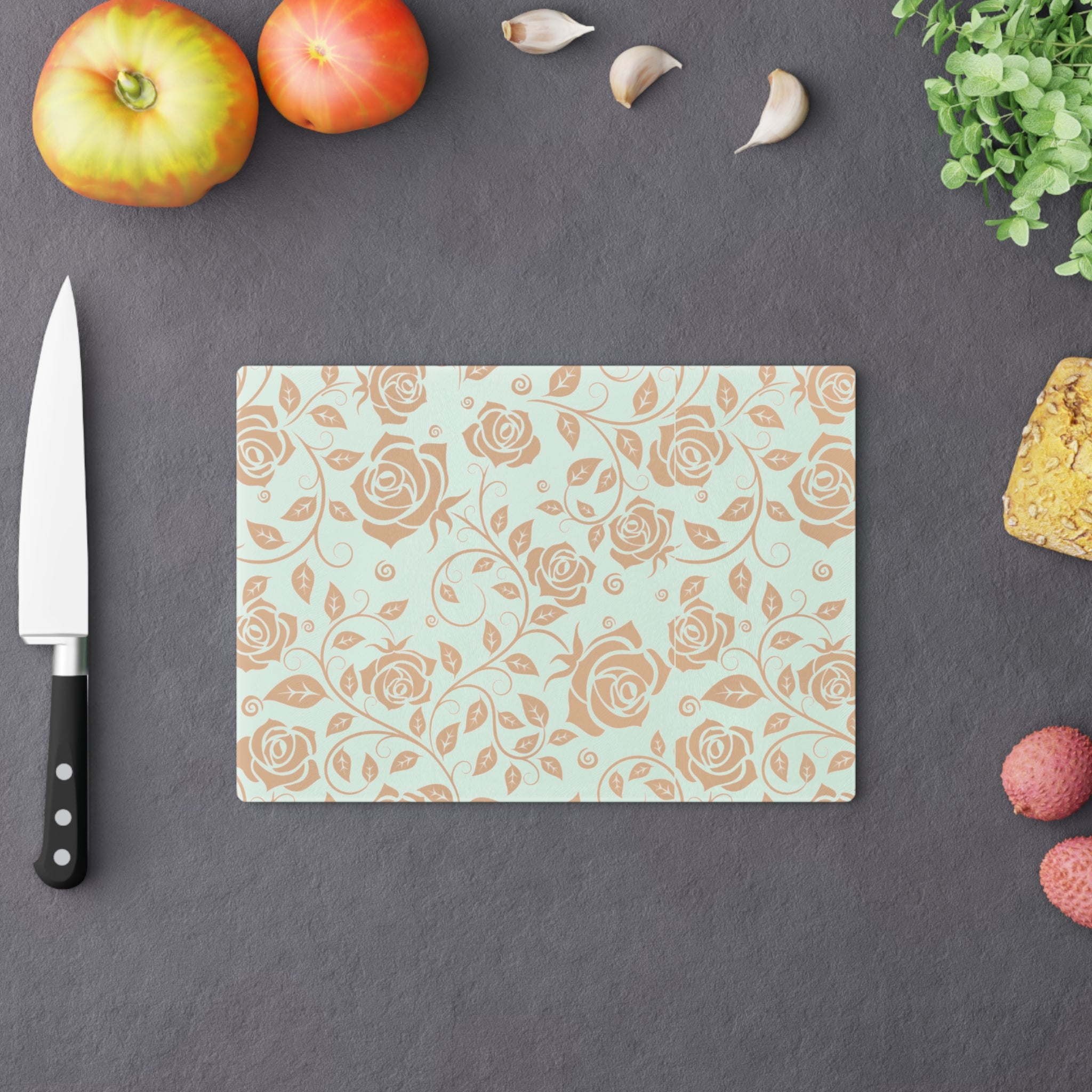 Elegant Floral Cutting Board - Kitchen Decor, Housewarming Gift, Wedding Present, Culinary Accessory, Vintage Style