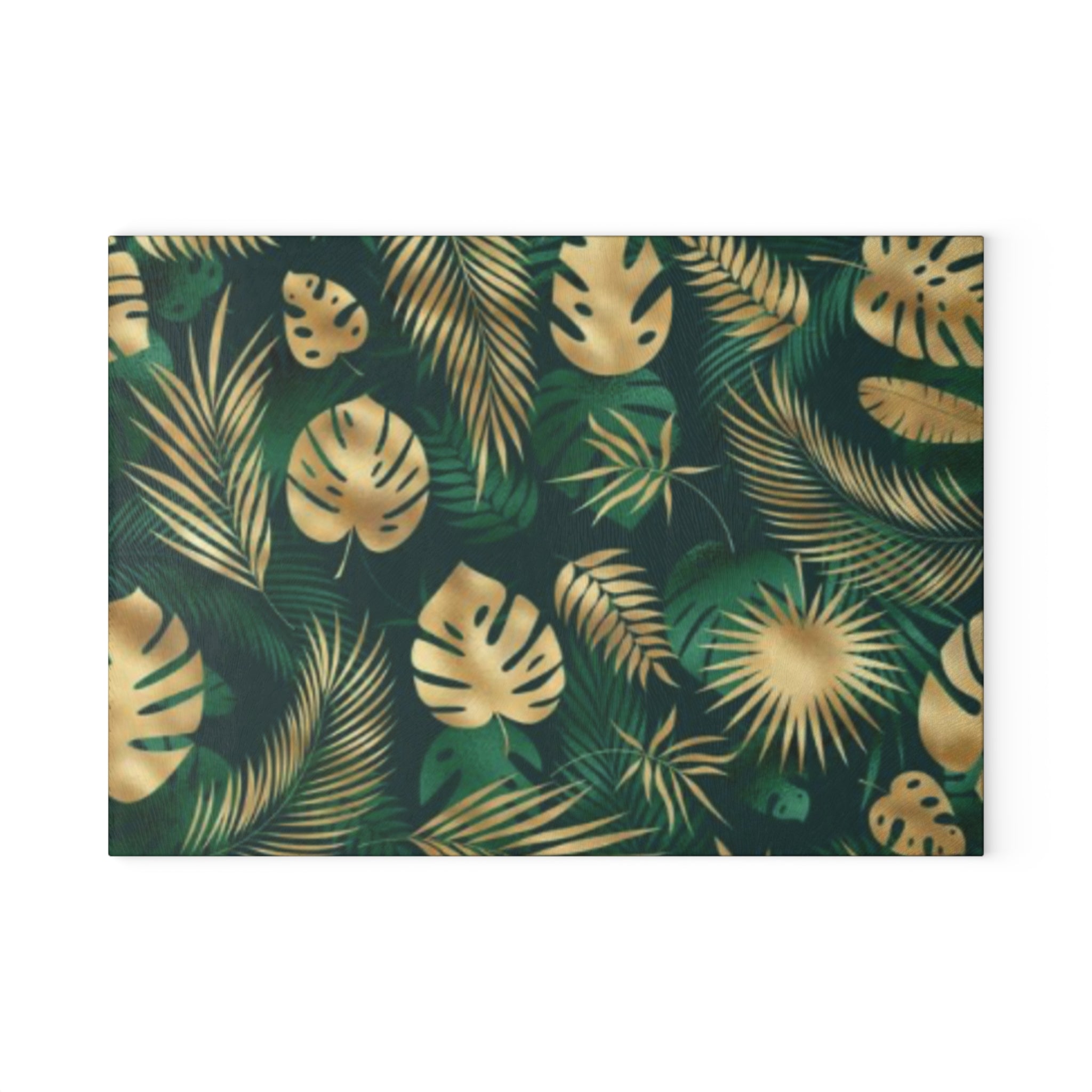 Hawaiian Tropical Monstera Leaf Glass Cutting Board, Kitchen Decor, Gift for Chefs, Wedding Registry, Home Spices, Elegant Cookware