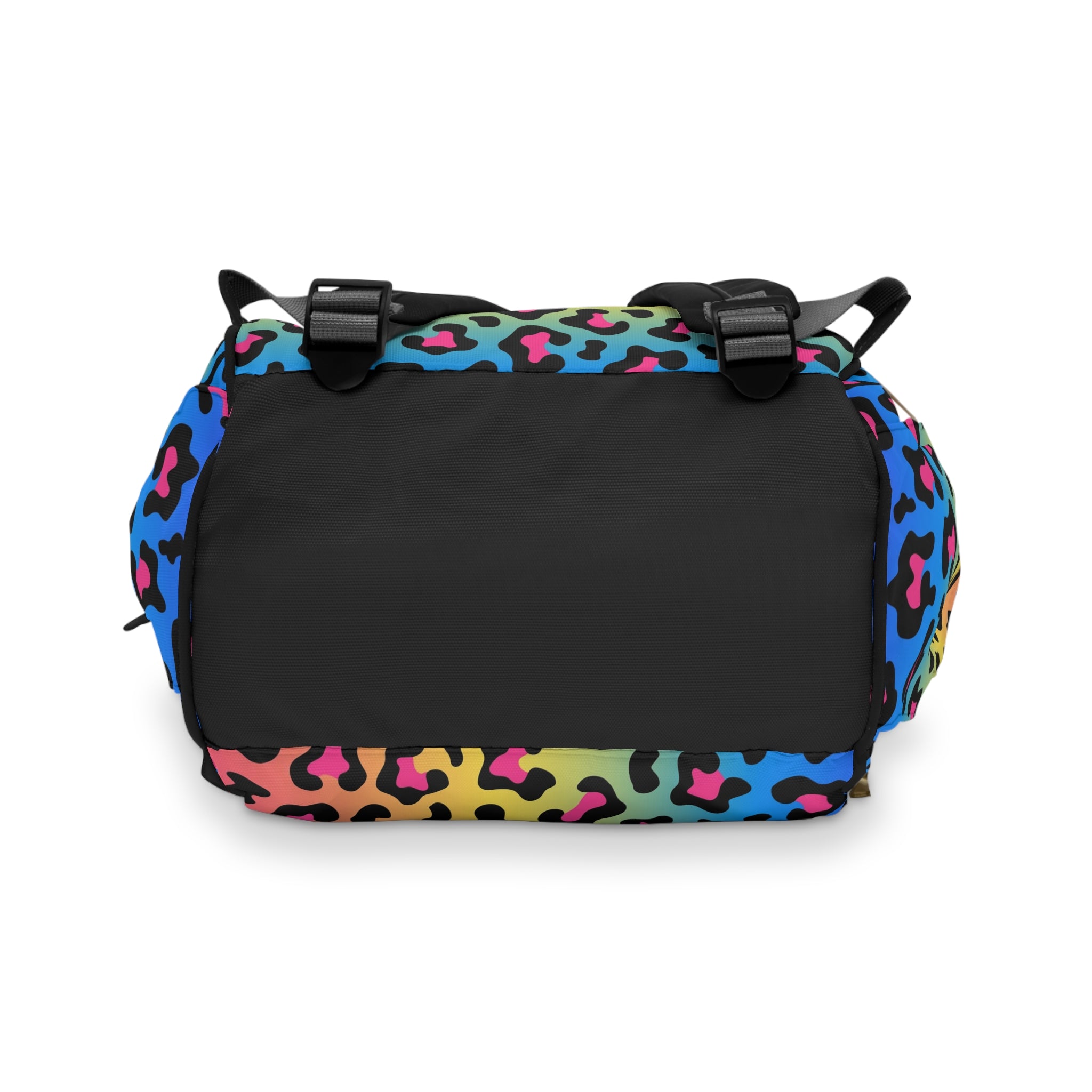 Colorful Leopard Print Diaper Backpack, Trendy Baby Bag, Stylish Mom Bag, Multipurpose Travel Backpack, Chic Diaper Bag