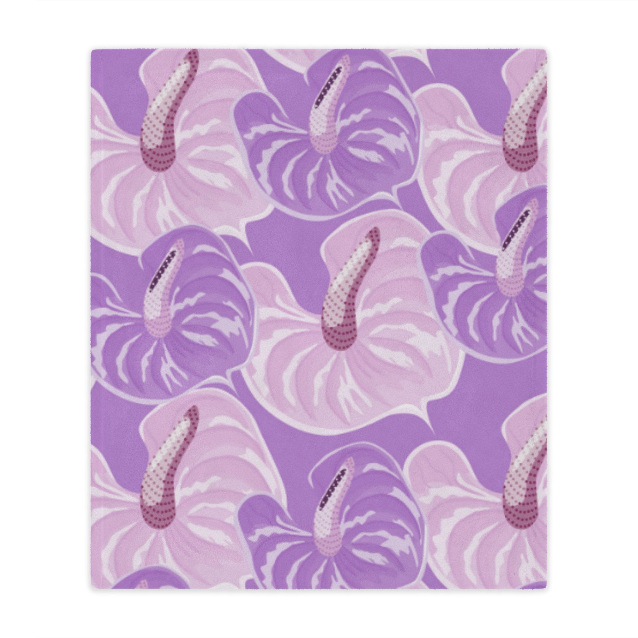 Lavender Floral Minky Blanket, Cozy Throw for Kids, Soft Baby Blanket, Flower Pattern Blankie, Perfect Gift for Girls