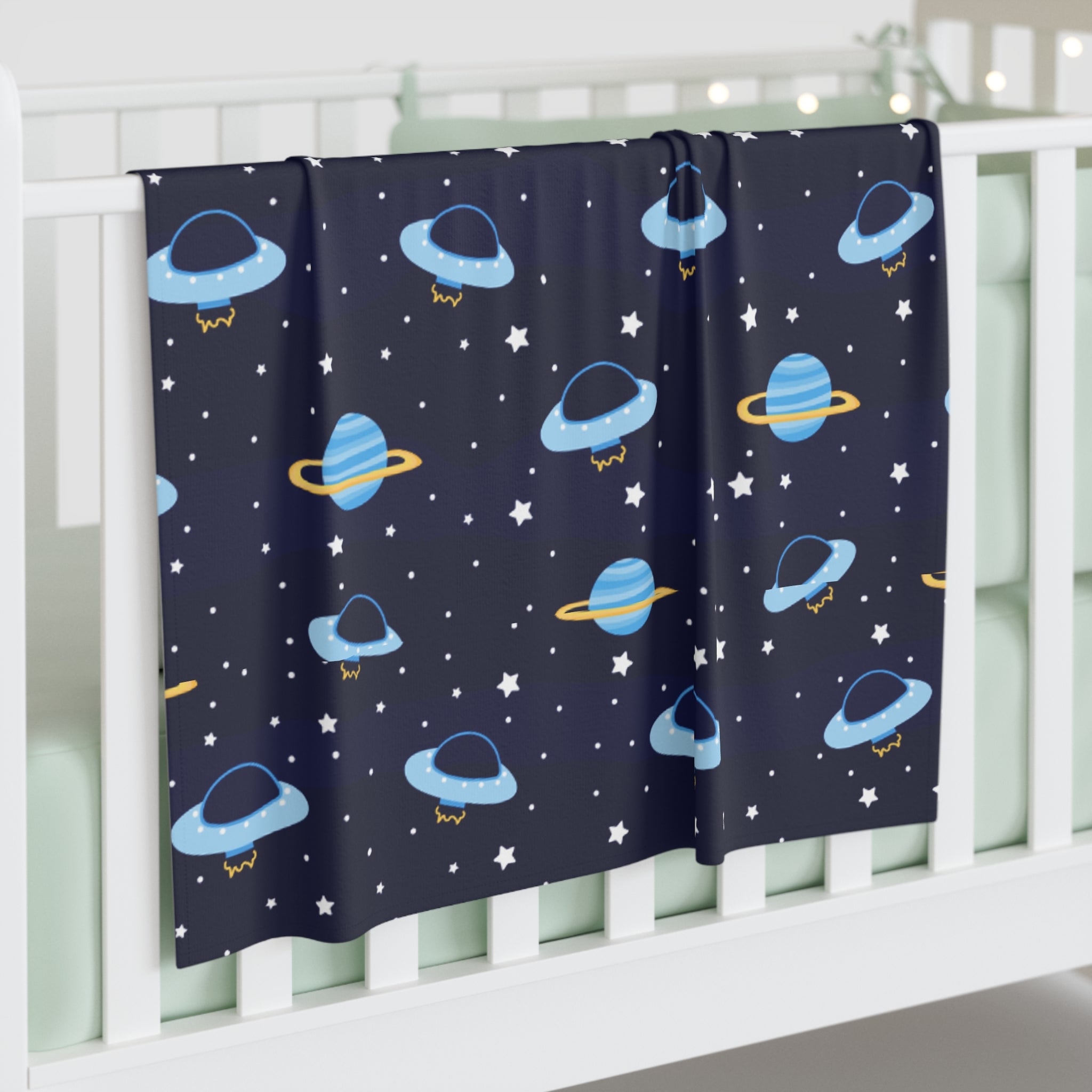 Galactic Baby Swaddle Blanket | Cozy Space-Themed Infant Wrap, Astronaut Gifts, Nursery Decor, Baby Shower Present, Soft Cuddle Blanket