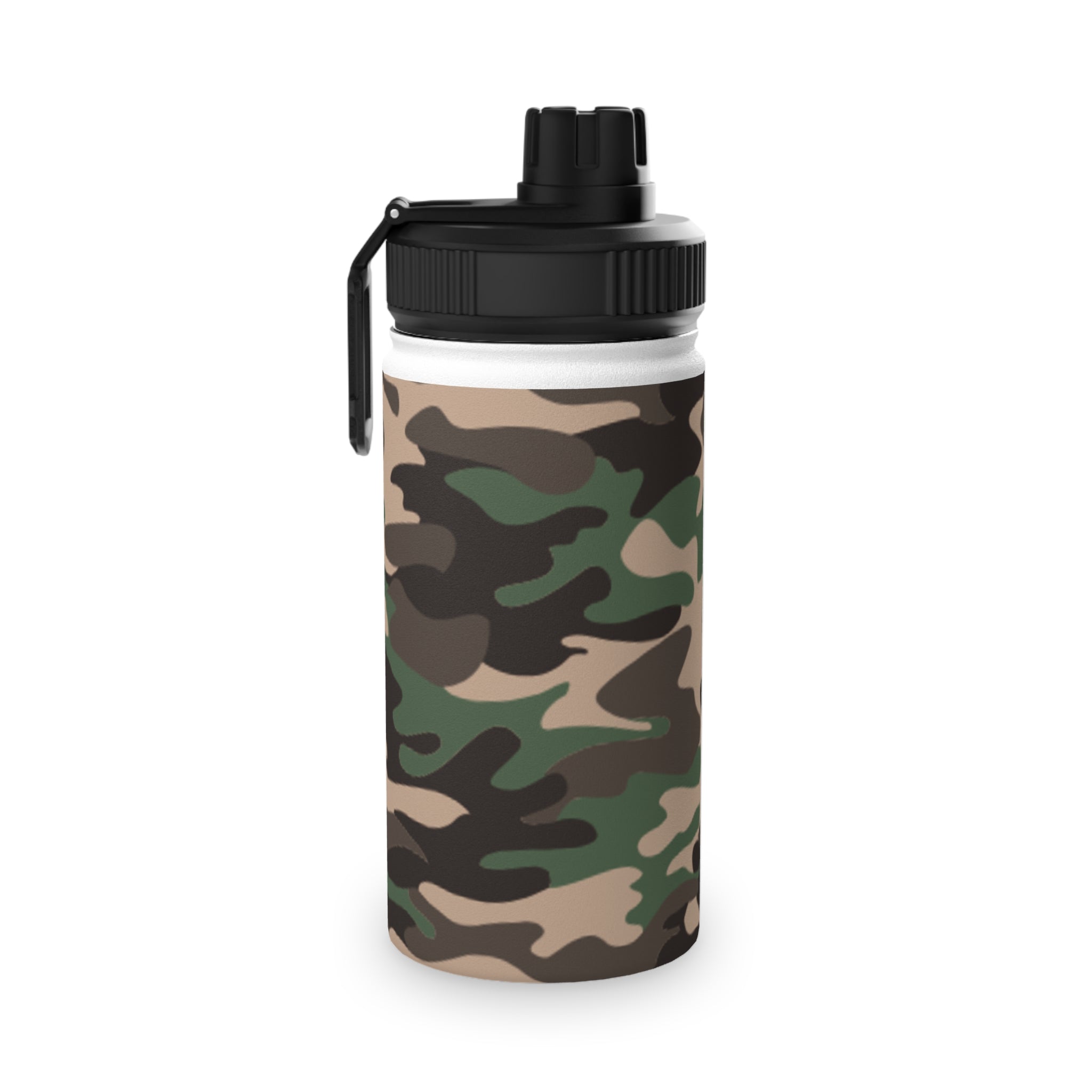 Camo Stainless Steel Water Bottle - Durable, Sporty Hydration, Travel Friendly, Outdoor Adventures, Fitness, Gifts