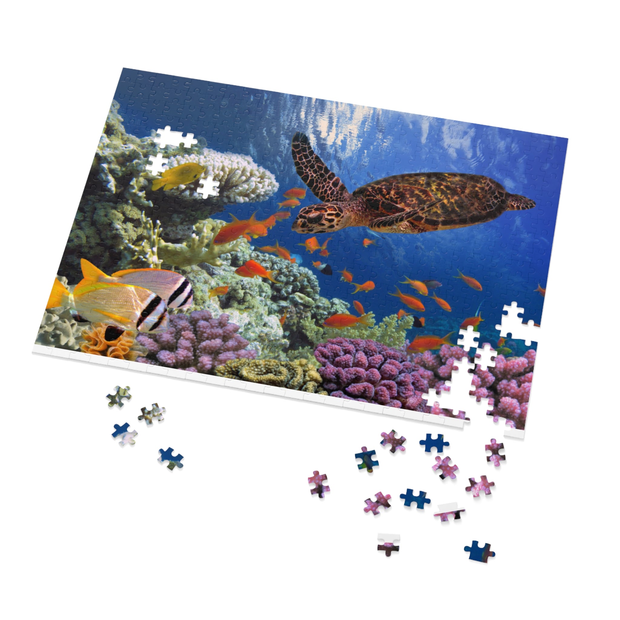 Jigsaw Puzzle: Under the Sea Turtle Calming Design