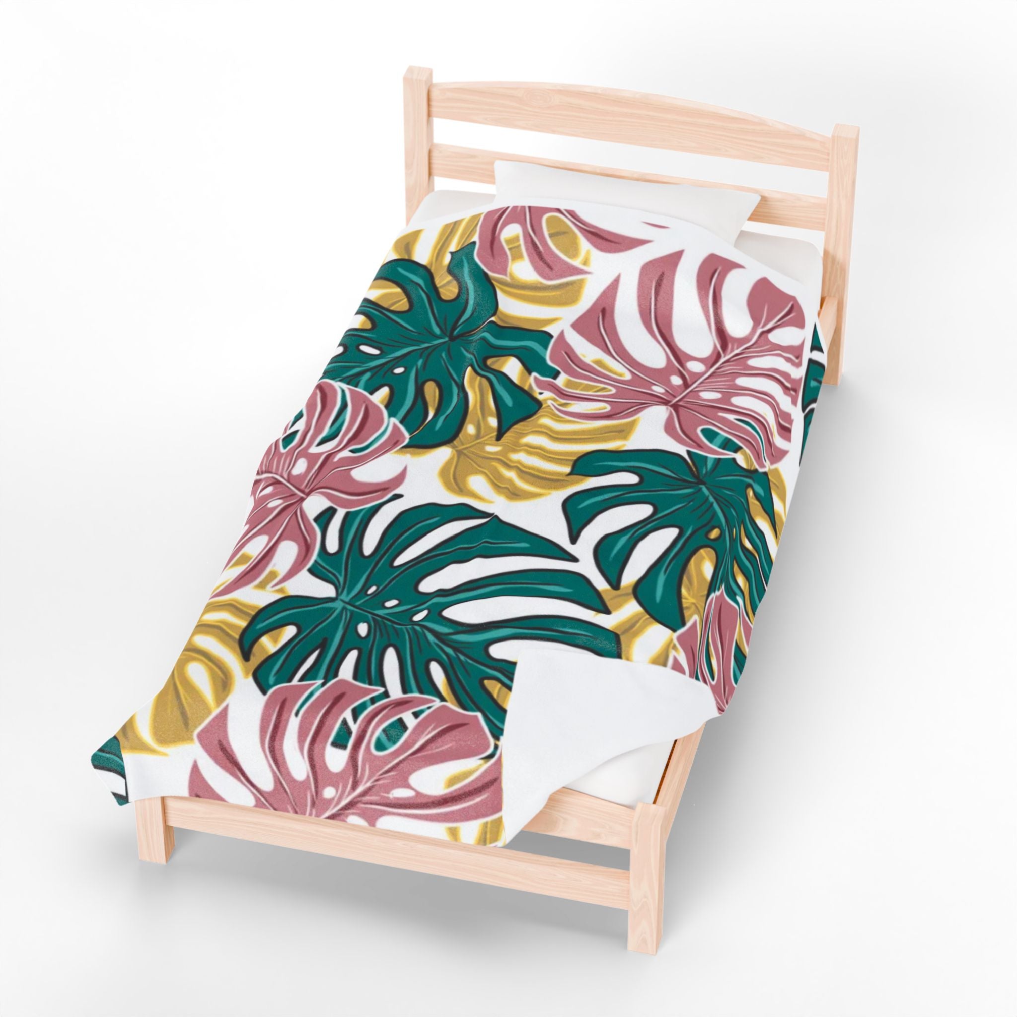 Tropical Velveteen Plush Blanket | Soft & Cozy Throw for Relaxation, Home Decor, Gift, Tropical Vibe, Indoor Comfort, Every Season
