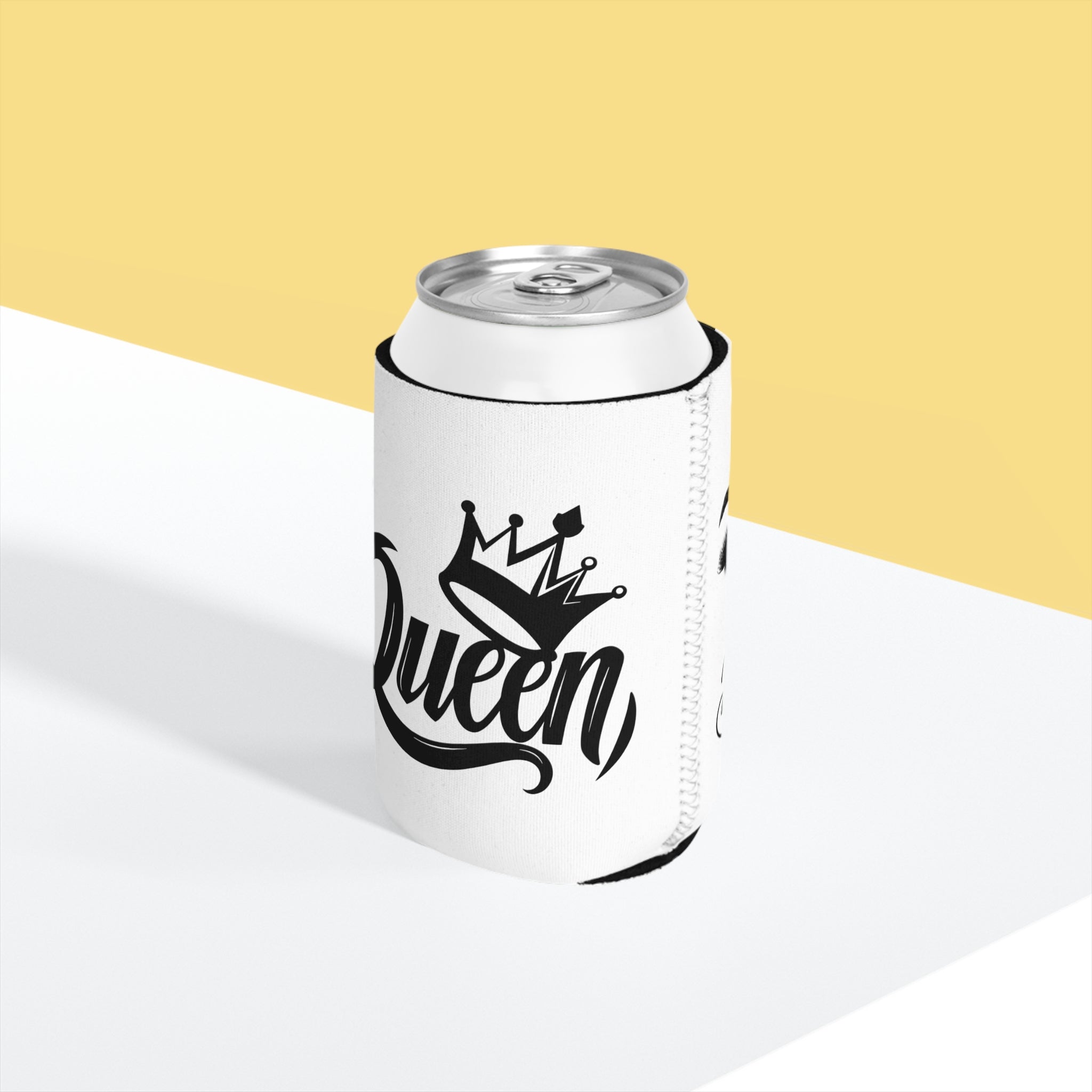 Stylish Can Cooler Sleeve, Party Fun Drink Accessory, Gift for Her, Queen and Beauty Designs, Summer Events, Outdoor Parties, Barbecues
