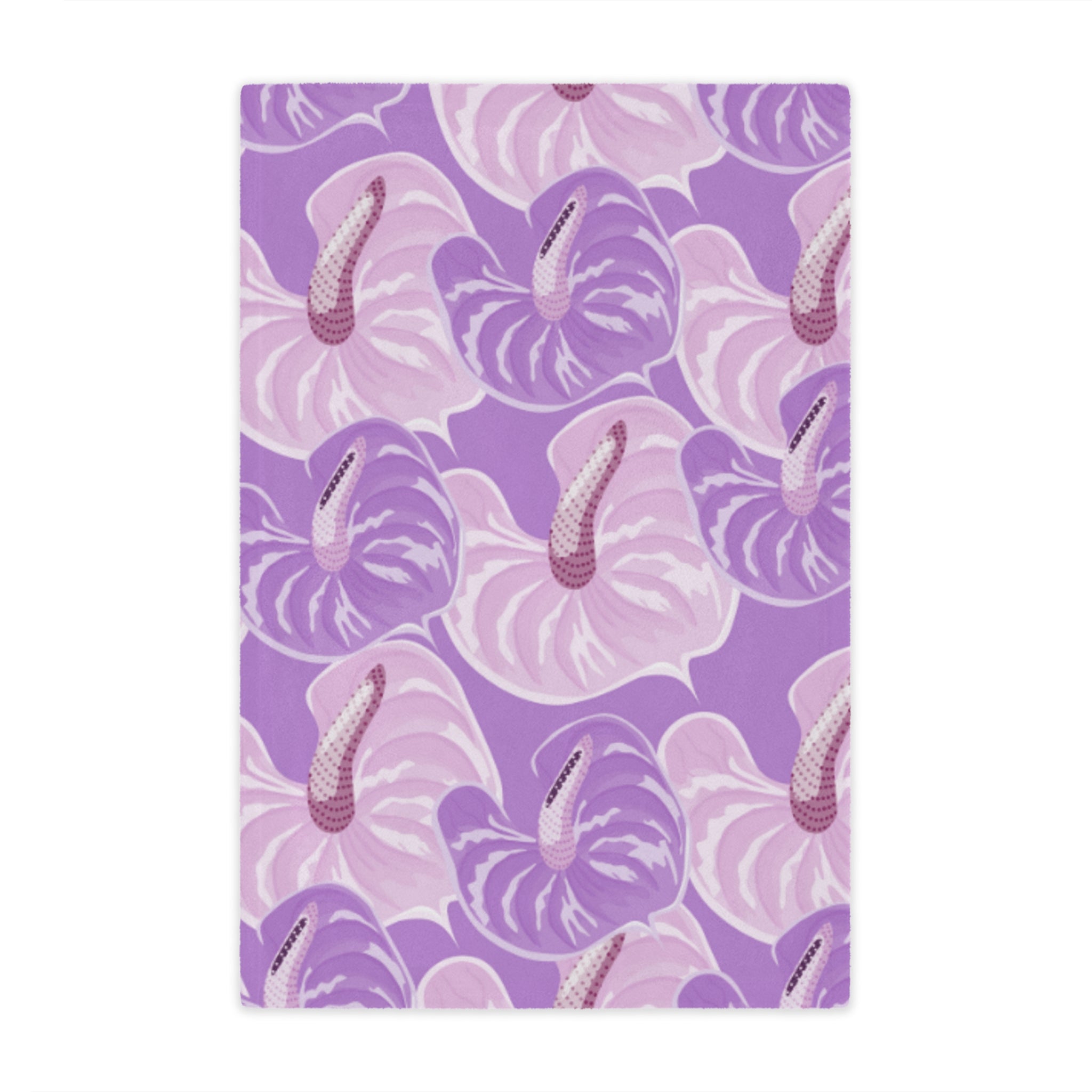 Lavender Floral Minky Blanket, Cozy Throw for Kids, Soft Baby Blanket, Flower Pattern Blankie, Perfect Gift for Girls