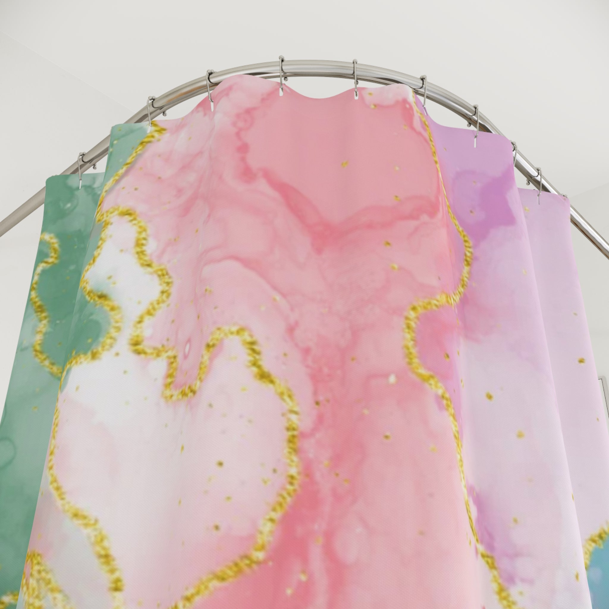 Watercolor Abstract Shower Curtain - Stylish Bathroom Decor, Modern Home, Gift for Friends, Wedding or Housewarming Gift, Colorful Design
