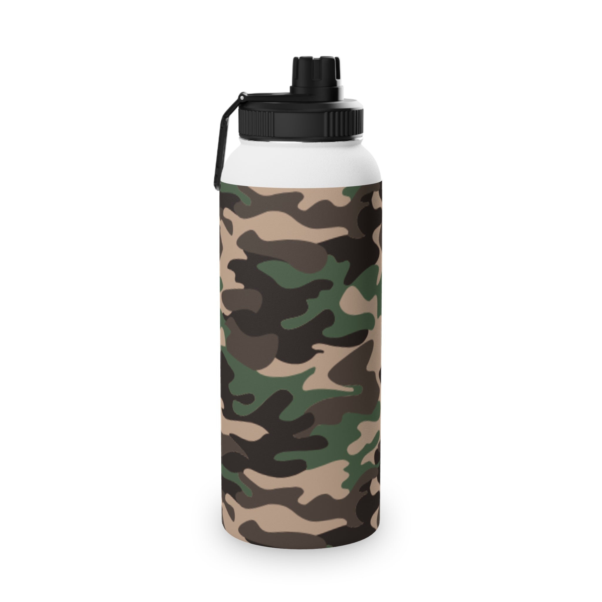 Camo Stainless Steel Water Bottle - Durable, Sporty Hydration, Travel Friendly, Outdoor Adventures, Fitness, Gifts