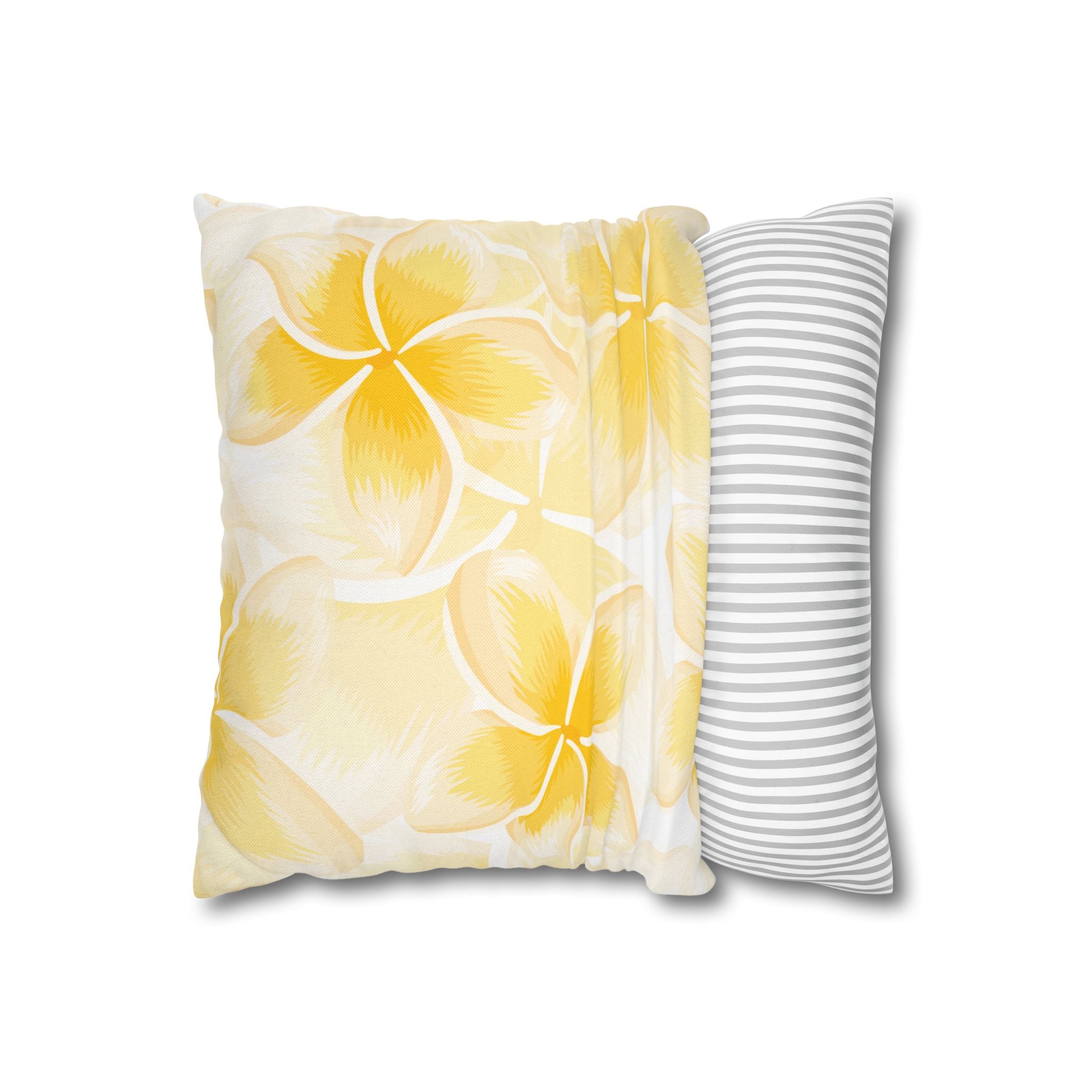 Sunny Floral Pillowcase for Home Decor, Bright Tropical Vibe, Decorative Throw Pillow Case, Gifts for Housewarming, Summer Decor