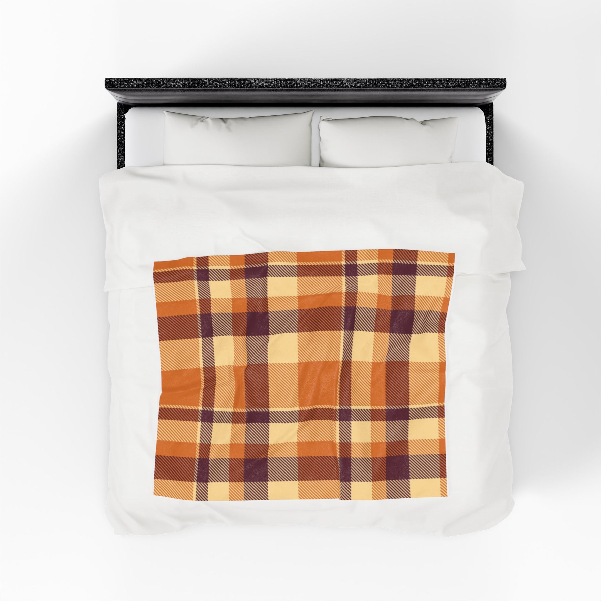 Cozy Plaid Velveteen Plush Blanket | Soft Throw for Fall, Winter, Home Décor, Gifts, Snuggling