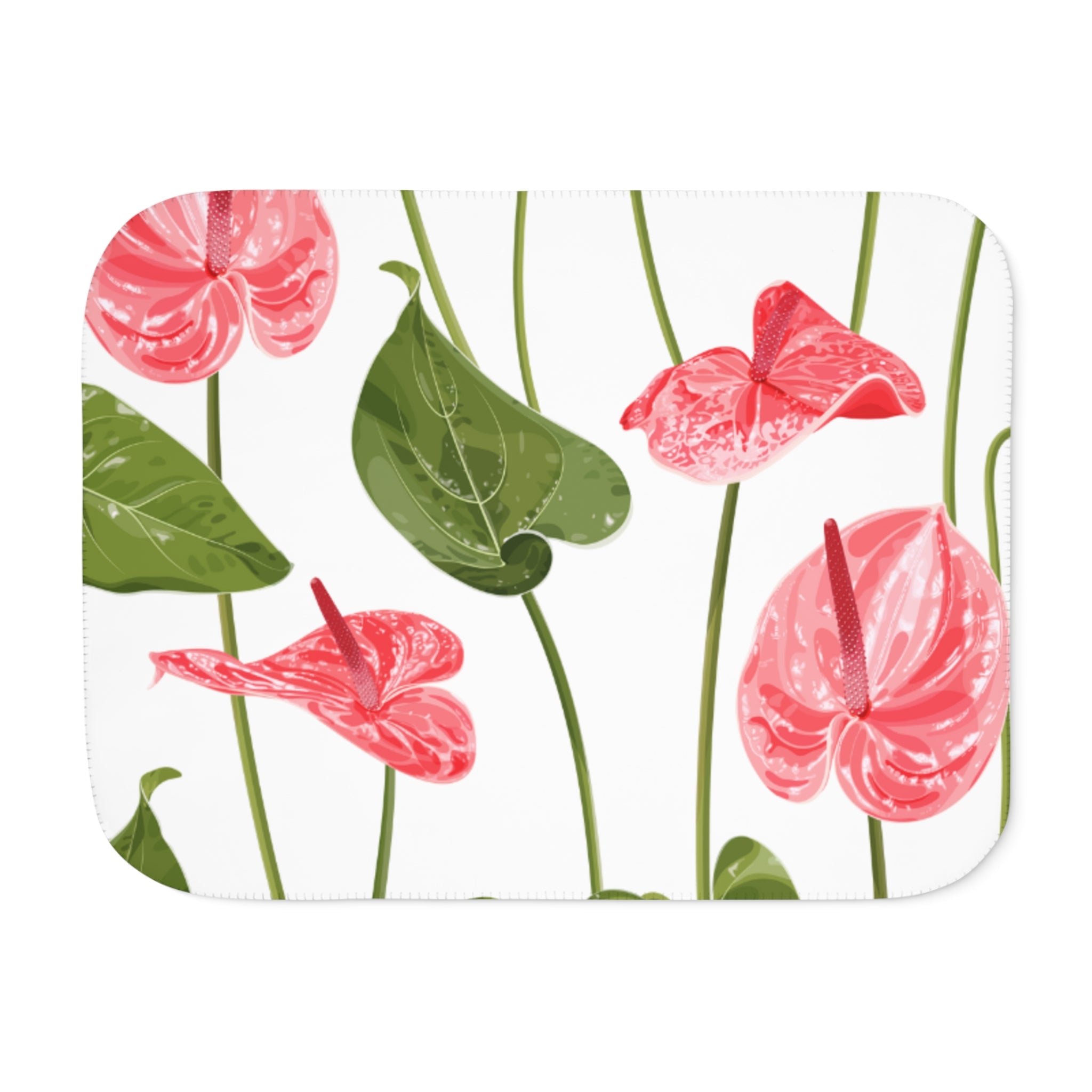 Floral Sherpa Blanket, Cozy Throw for Home, Perfect for Gifting, Floral Home Decor, Ideal for Winter, Living Room Accessory