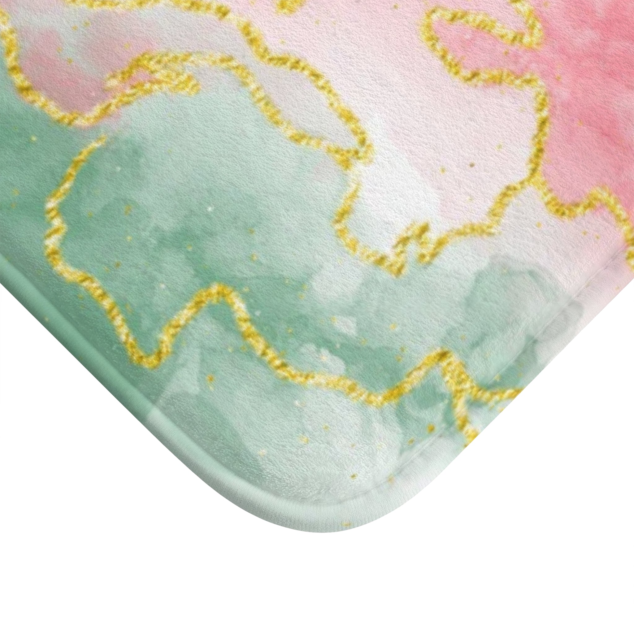 Elegant Floral Bath Mat - Soft Watercolor Bathroom Decor, Non-Slip, Luxury Home Accessory, Ideal for Relaxing Spaces, Shower Gift Idea