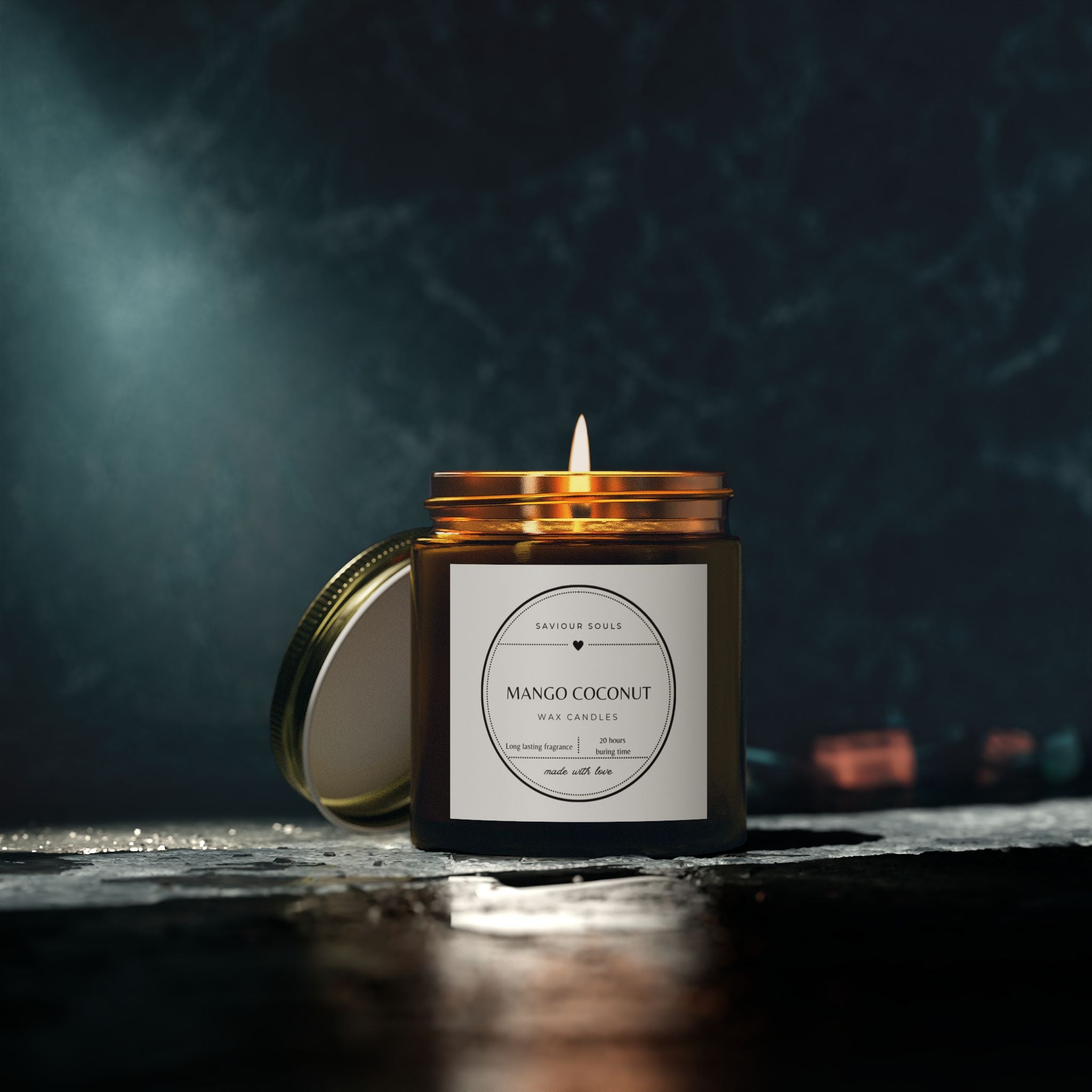 Mango Coconut Scented Candles | 4oz & 9oz | Relaxing Aromatherapy | Home Decor | Gifts for Her
