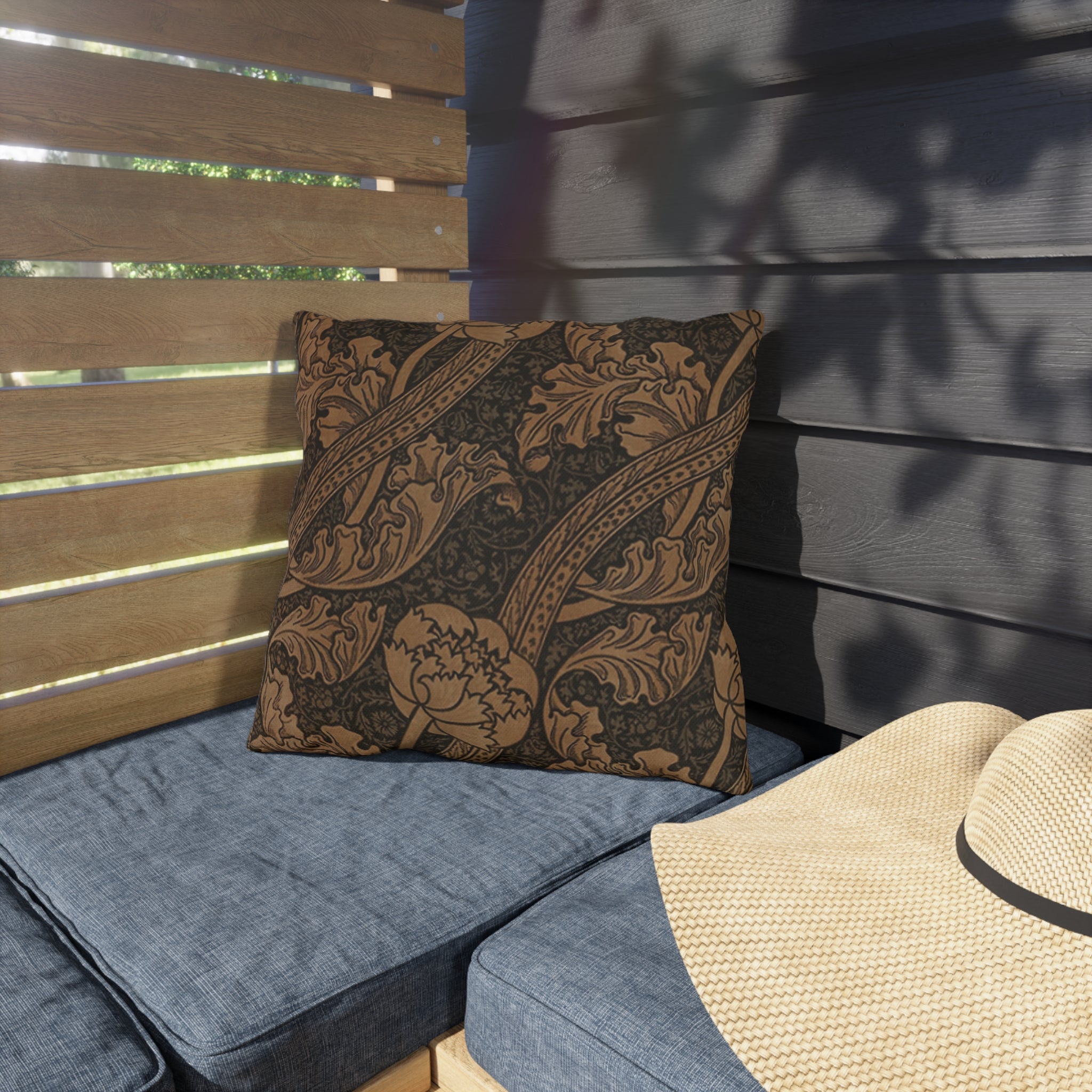 Bohemian Outdoor Pillows, Vintage Floral Garden Decor, Patio Cushion Covers, Rustic Home Accent, Outdoor Lounge Pillows