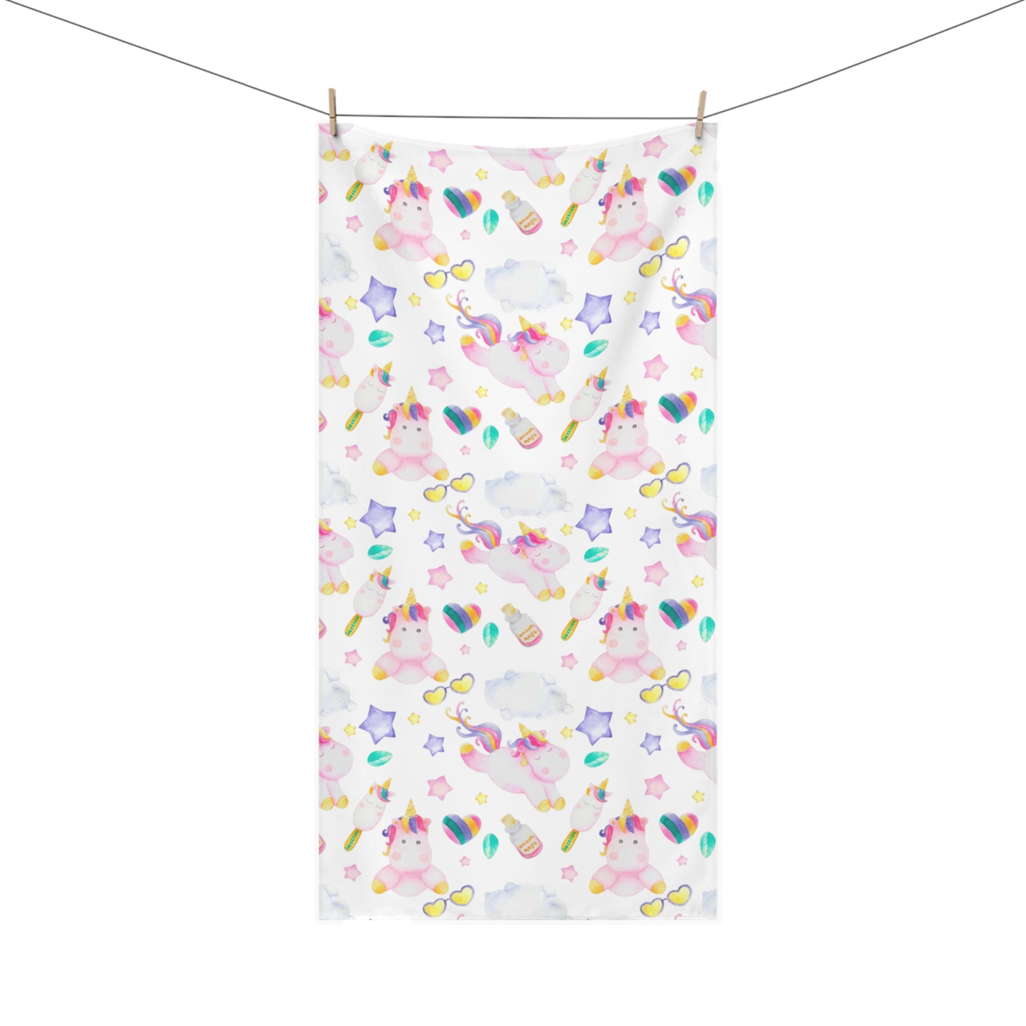 Whimsical Unicorn Mink-Cotton Towel - Soft and Cozy Bathroom Accessory, Perfect for Kids, Gifts, Pool Days, Beach Fun, and Everyday Use