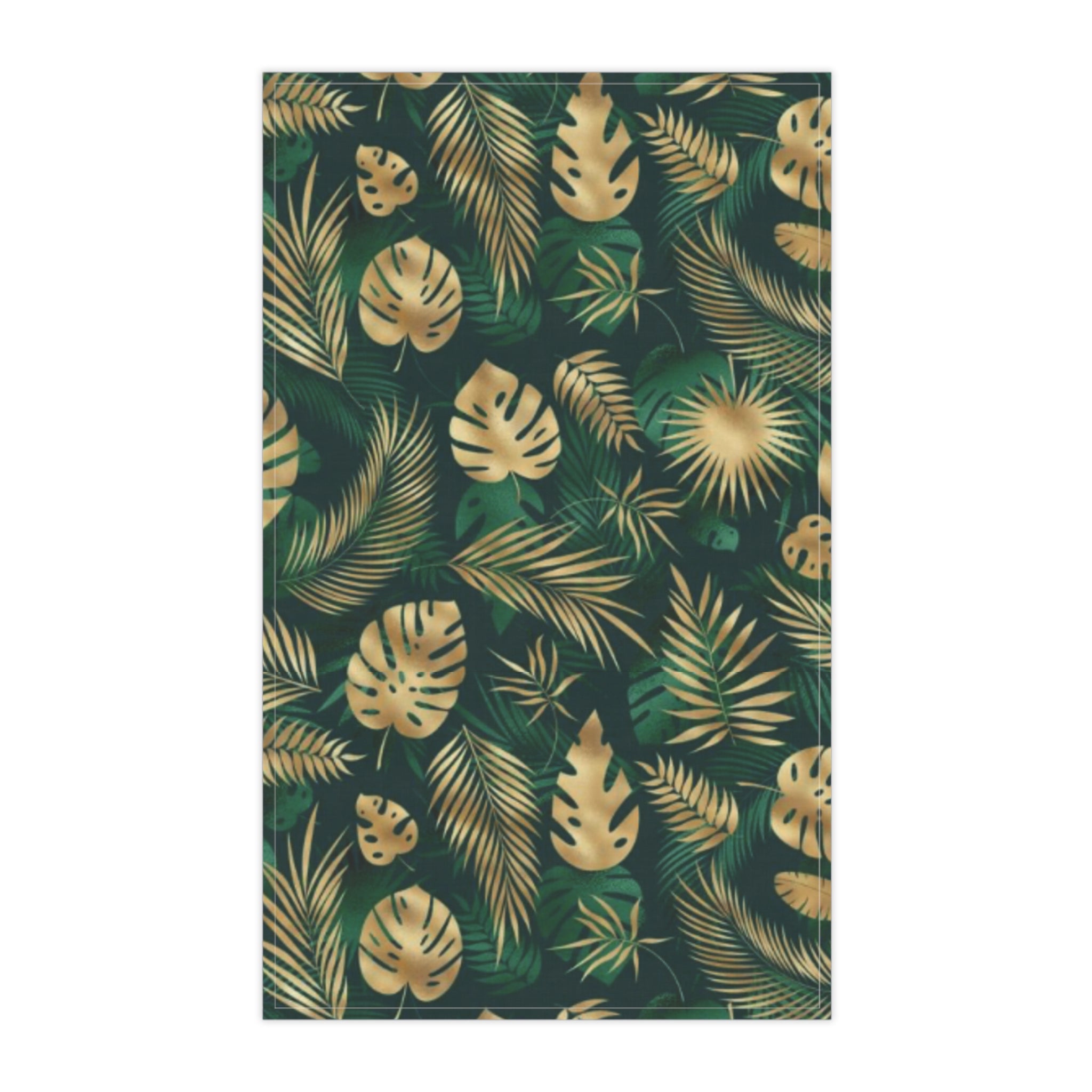 Hawaiian Tropical Monstera Leaf Tea Towels (cotton, poly)