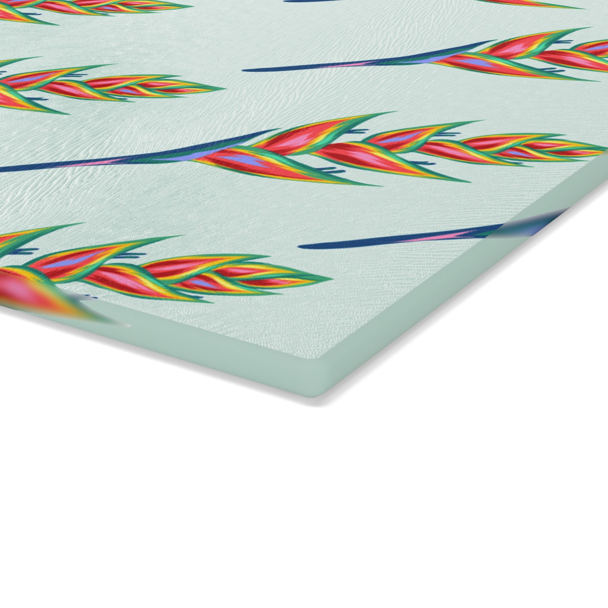 Vibrant Tropical Glass Cutting Board, Kitchen Décor, Gift for Home Chefs, Housewarming Present, Tropical Party Supply