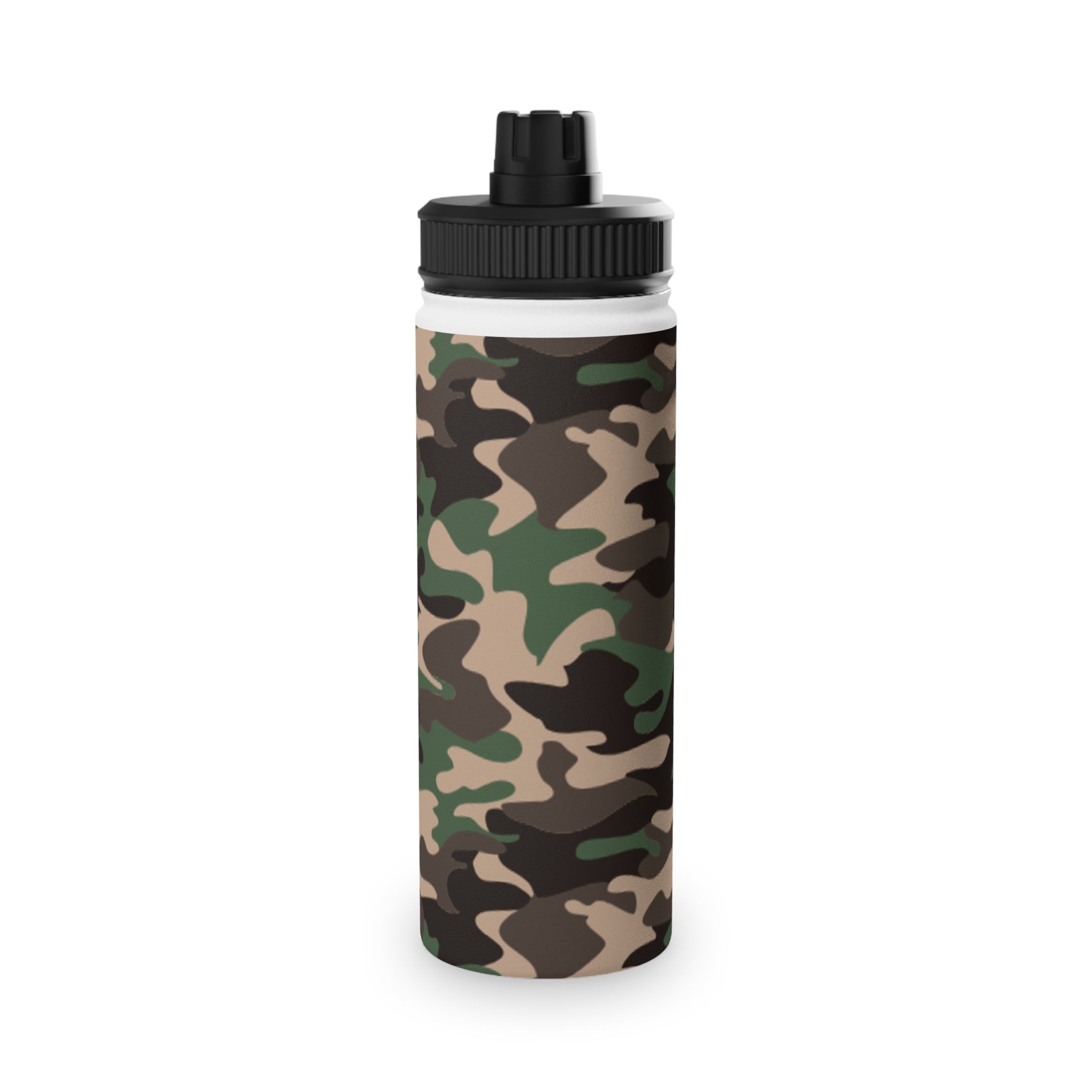 Camo Stainless Steel Water Bottle - Durable, Sporty Hydration, Travel Friendly, Outdoor Adventures, Fitness, Gifts