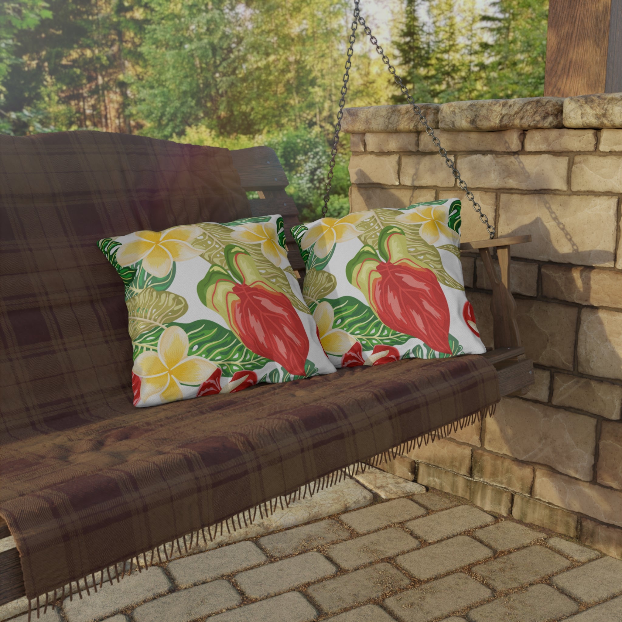 Vibrant Tropical Outdoor Pillows, Garden Decor, Summer Vibes, Patio Cushion, Nature Lover Gift, Outdoor Living Accents