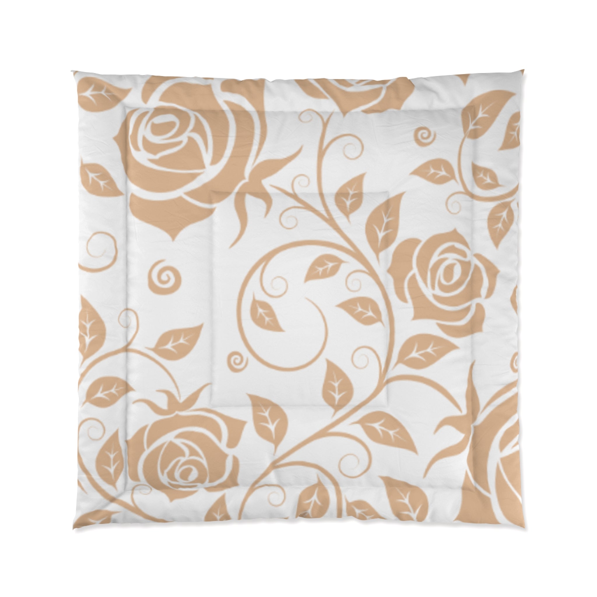 Elegant Floral Comforter for Cozy Bedrooms, Rose Pattern Blanket, Home Décor, Bedding Set, Cozy Gift for Her