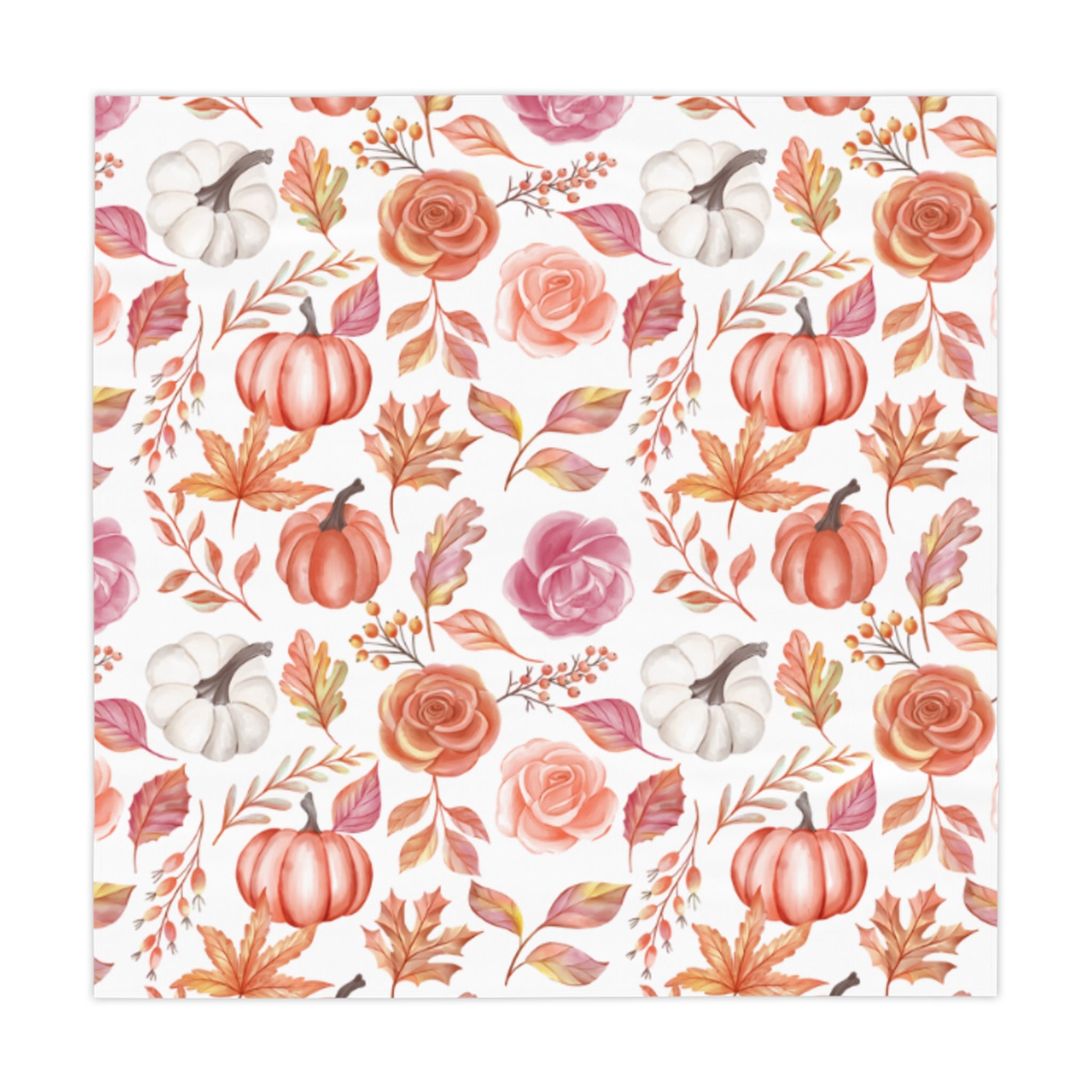 Fall Floral Tablecloth, Autumn Decor, Thanksgiving Table Cover, Seasonal Dining, Kitchen Table Accessory