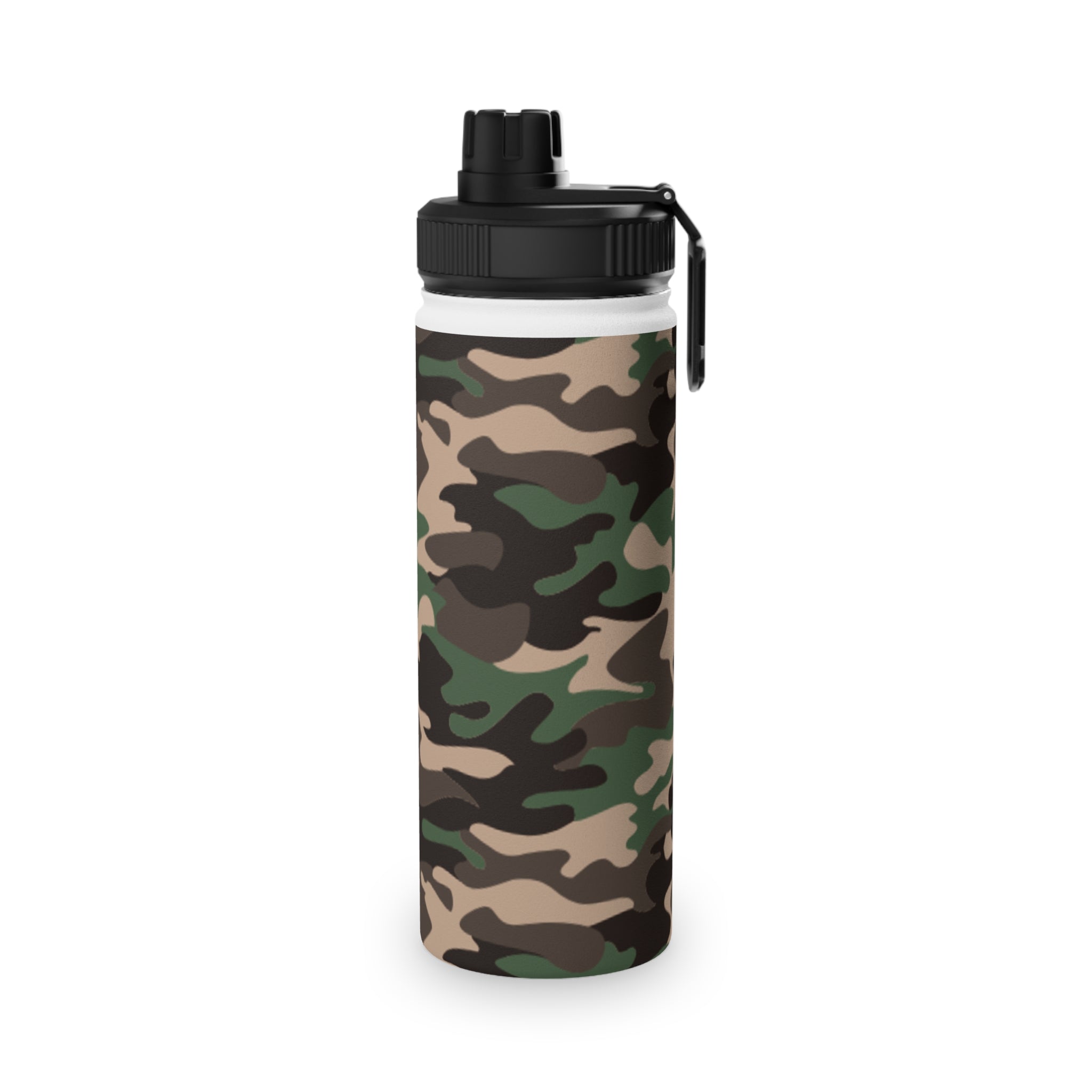 Camo Stainless Steel Water Bottle - Durable, Sporty Hydration, Travel Friendly, Outdoor Adventures, Fitness, Gifts