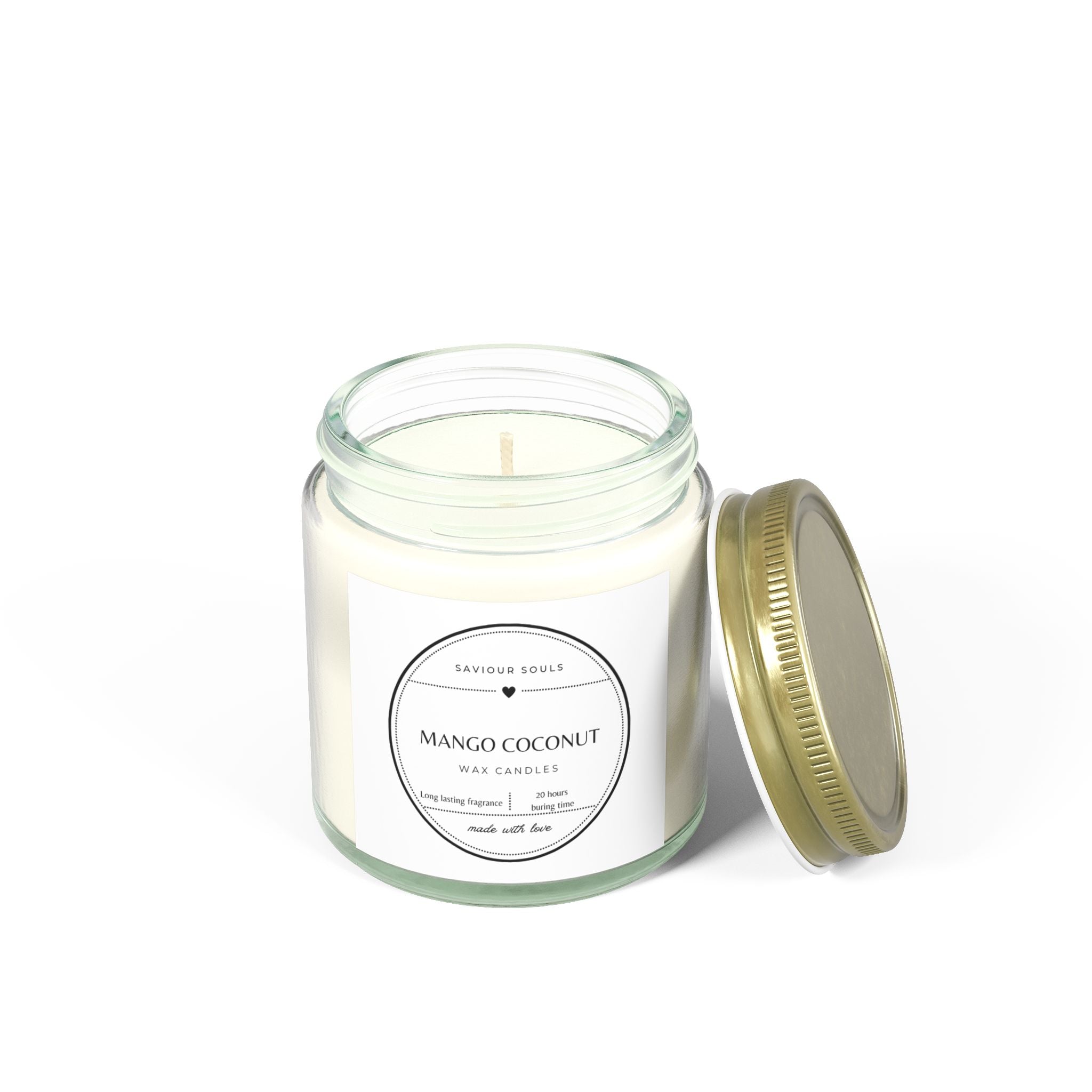 Mango Coconut Scented Candles | 4oz & 9oz | Relaxing Aromatherapy | Home Decor | Gifts for Her