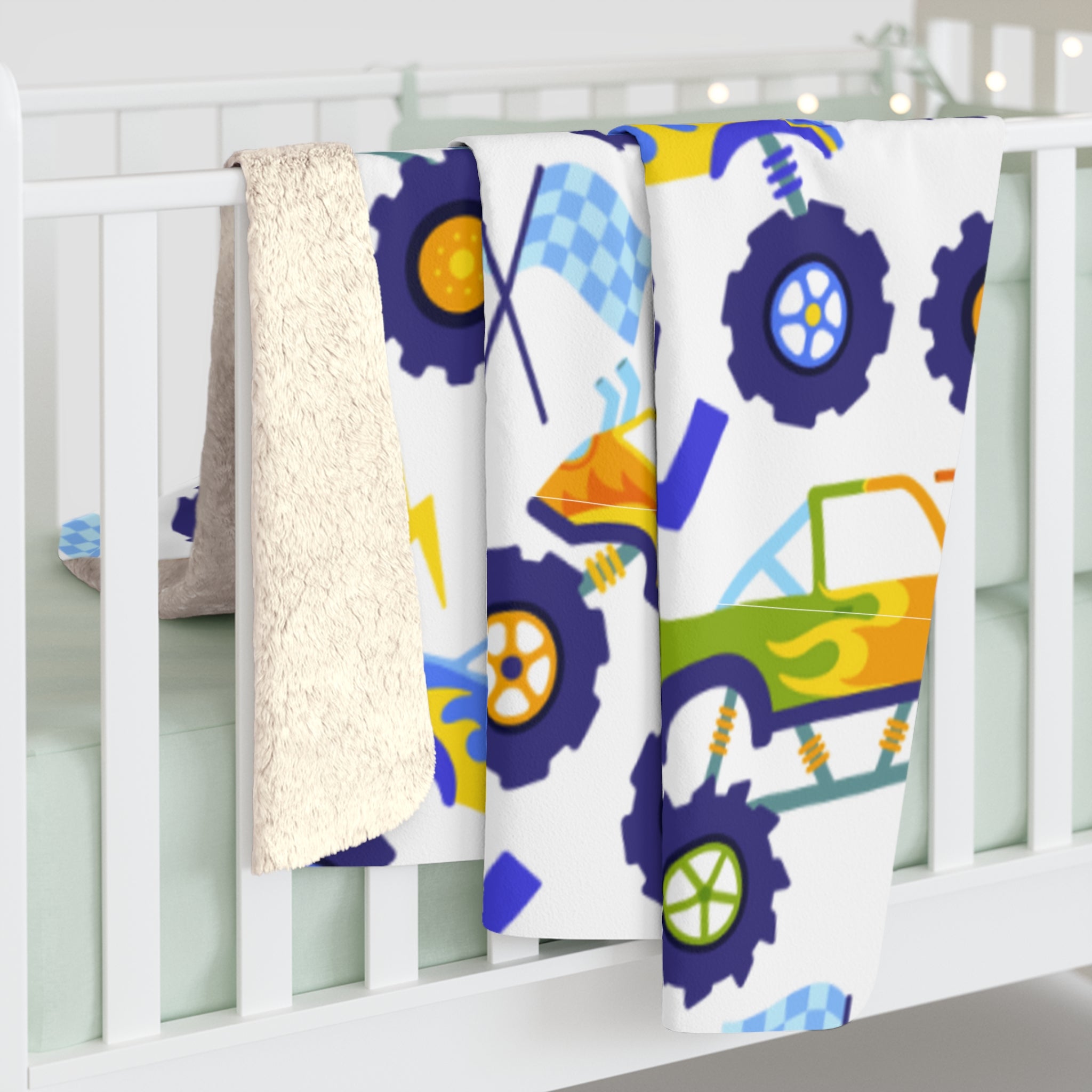 Monster Truck Sherpa Blanket | Cozy Children's Throw | Perfect Gift for Little Adventurers, Kids' Room Decor, Birthday, Playtime